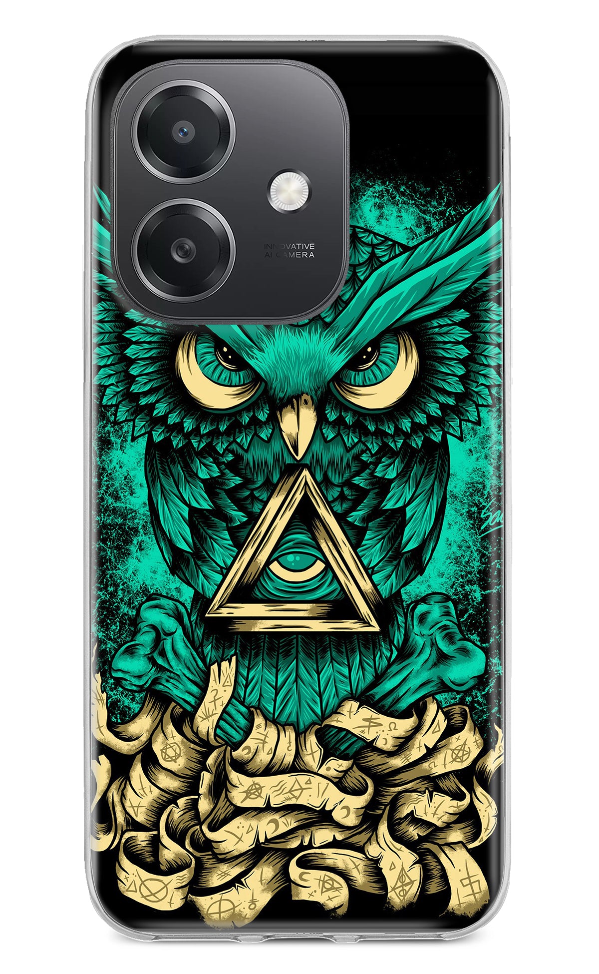 Green Owl OPPO A3x Back Cover