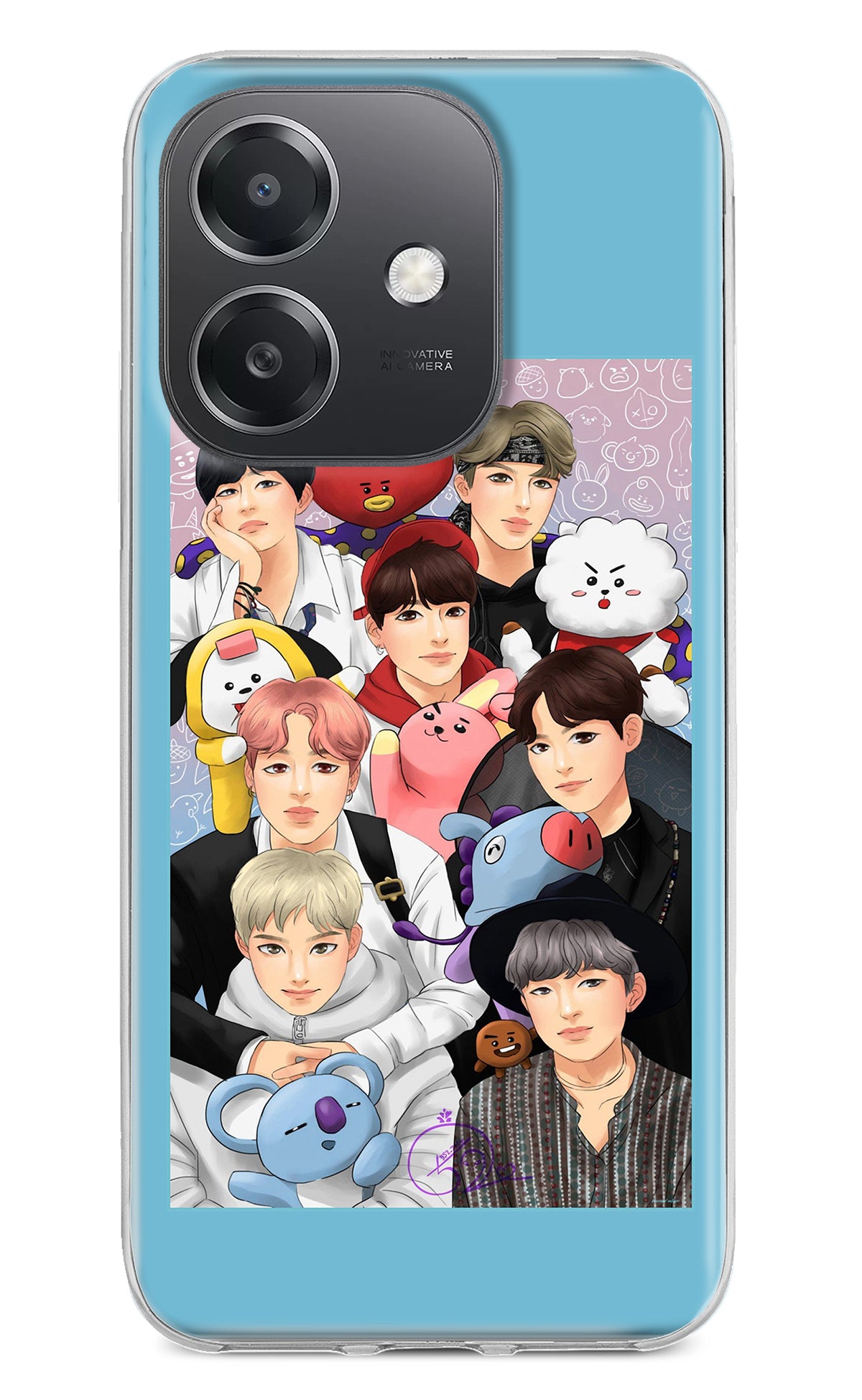 BTS with animals OPPO A3x Back Cover