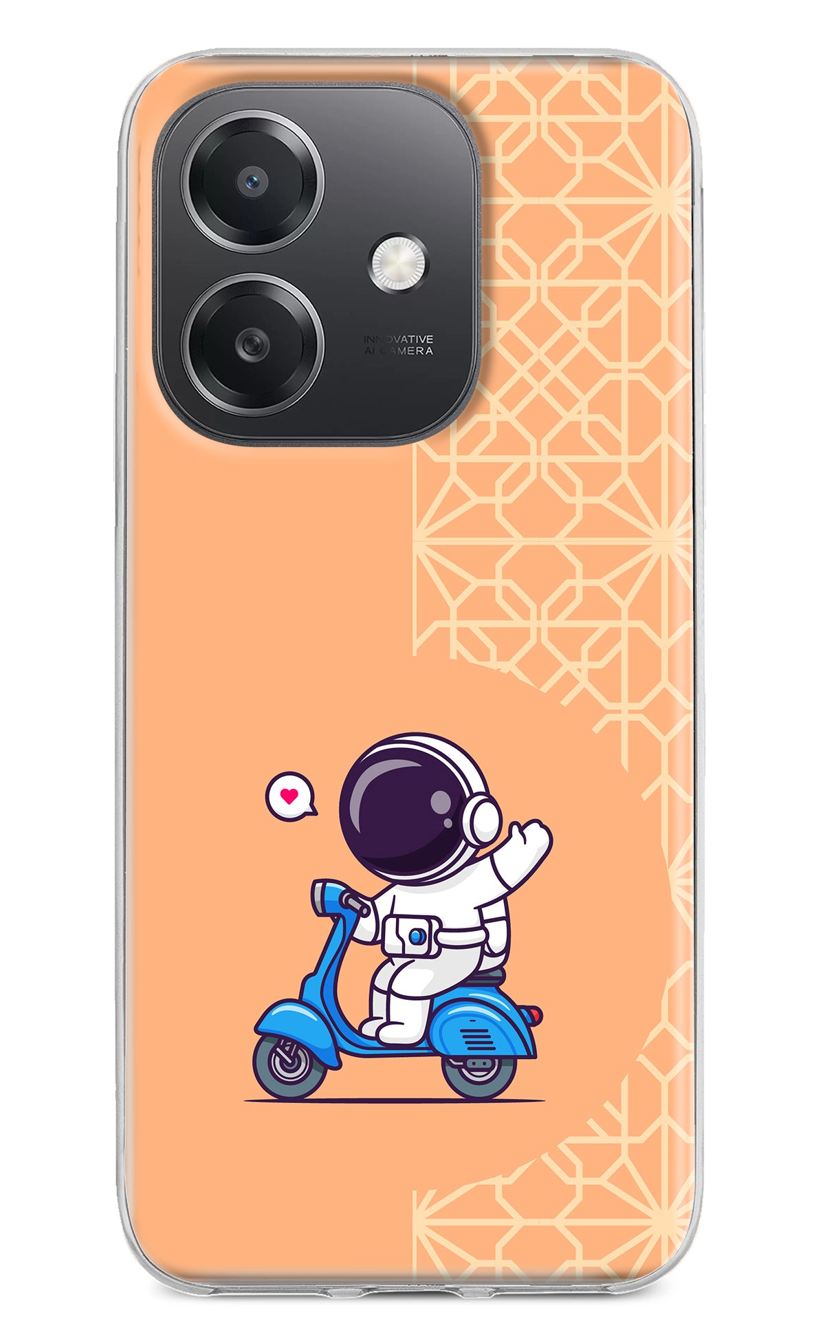 Cute Astronaut Riding OPPO A3x Back Cover