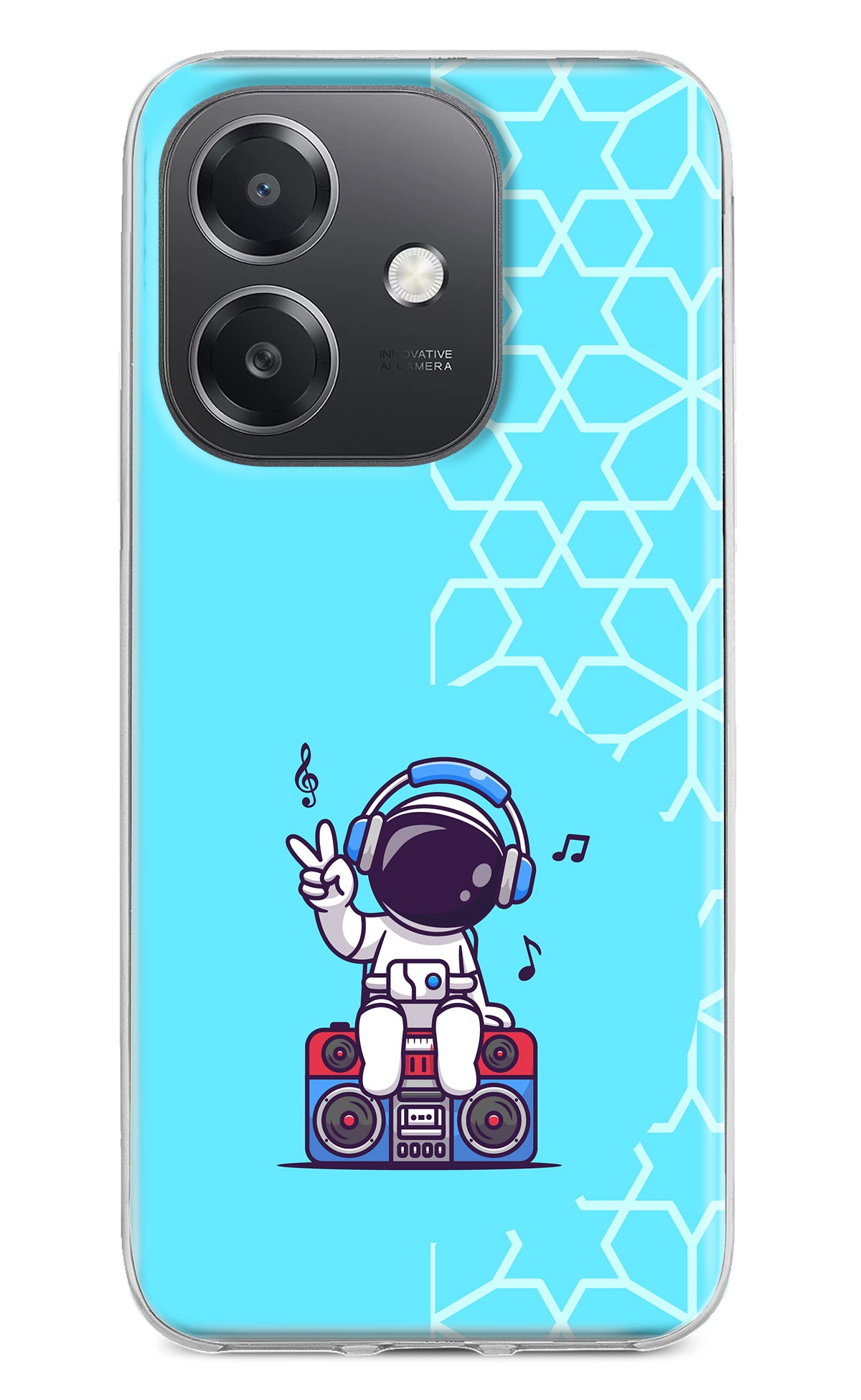 Cute Astronaut Chilling OPPO A3x Back Cover