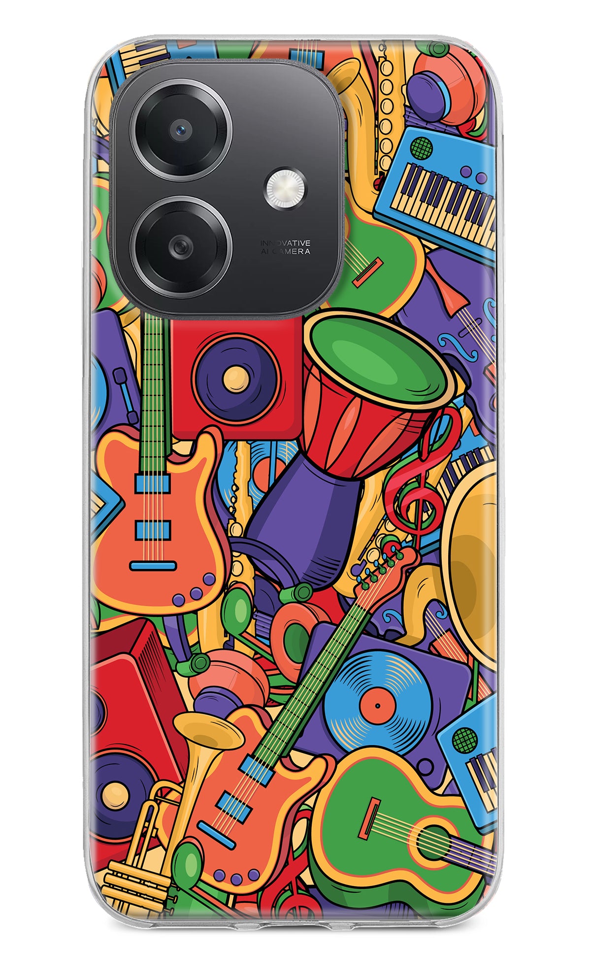 Music Instrument Doodle OPPO A3x Back Cover