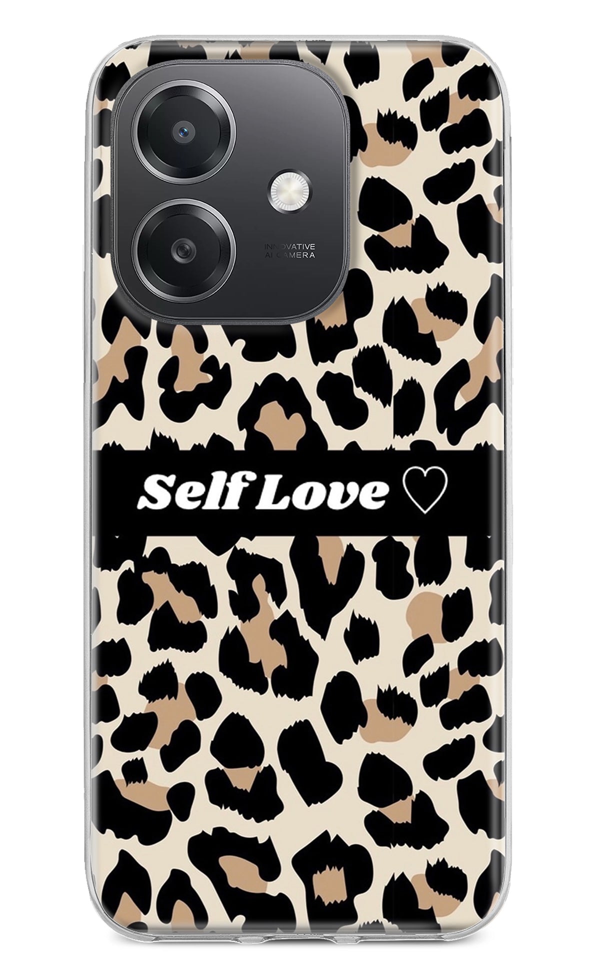 Leopard Print Self Love OPPO A3x Back Cover