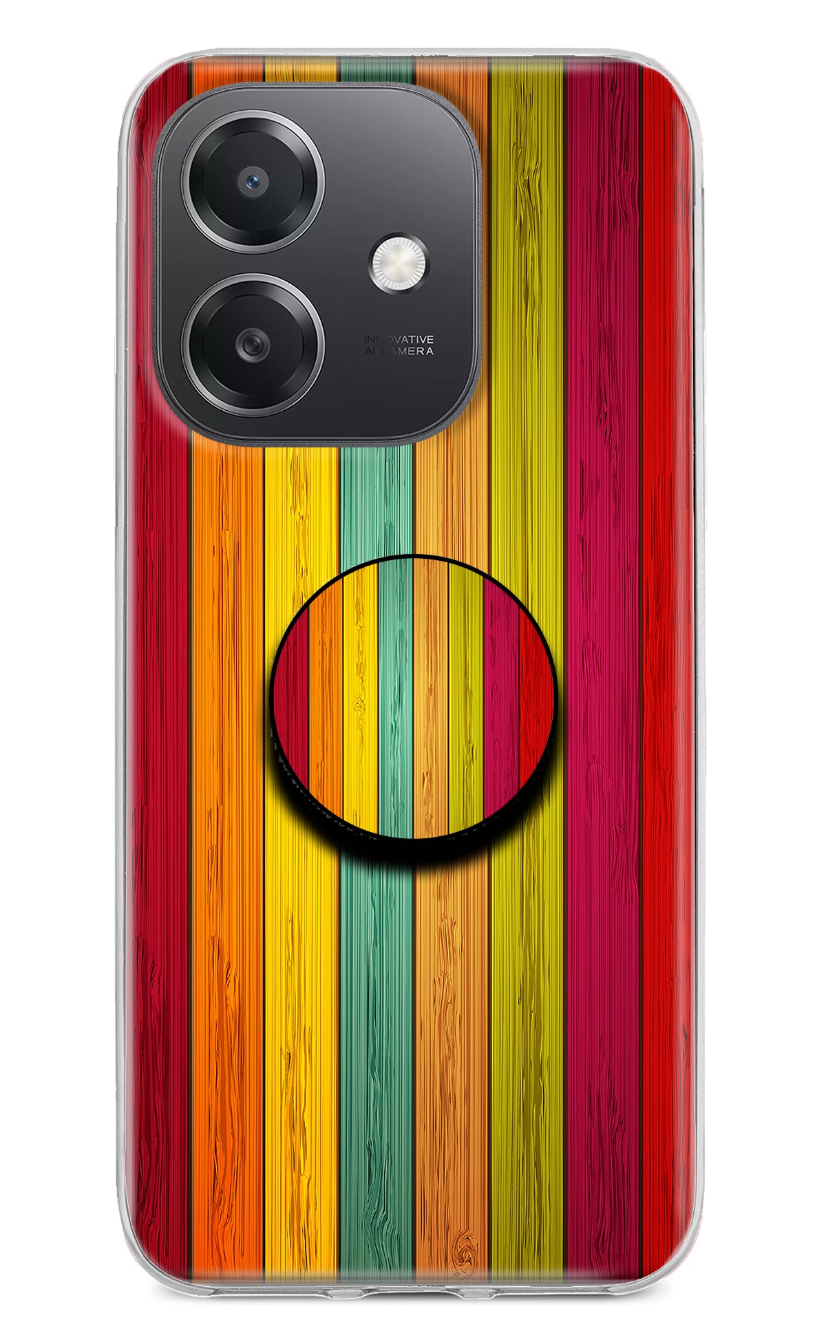 Multicolor Wooden OPPO A3x Pop Case