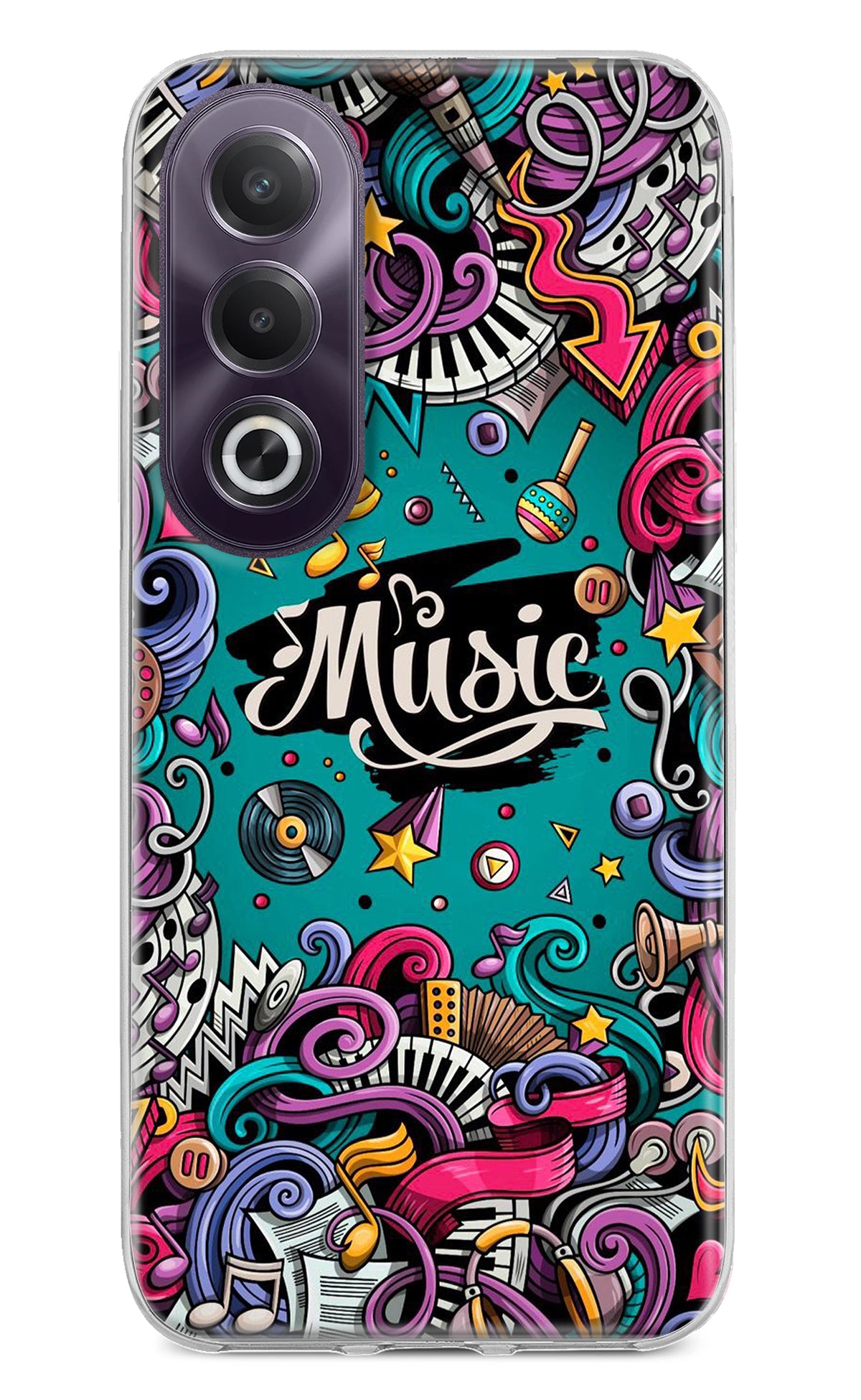 Music Graffiti OPPO K12x Back Cover