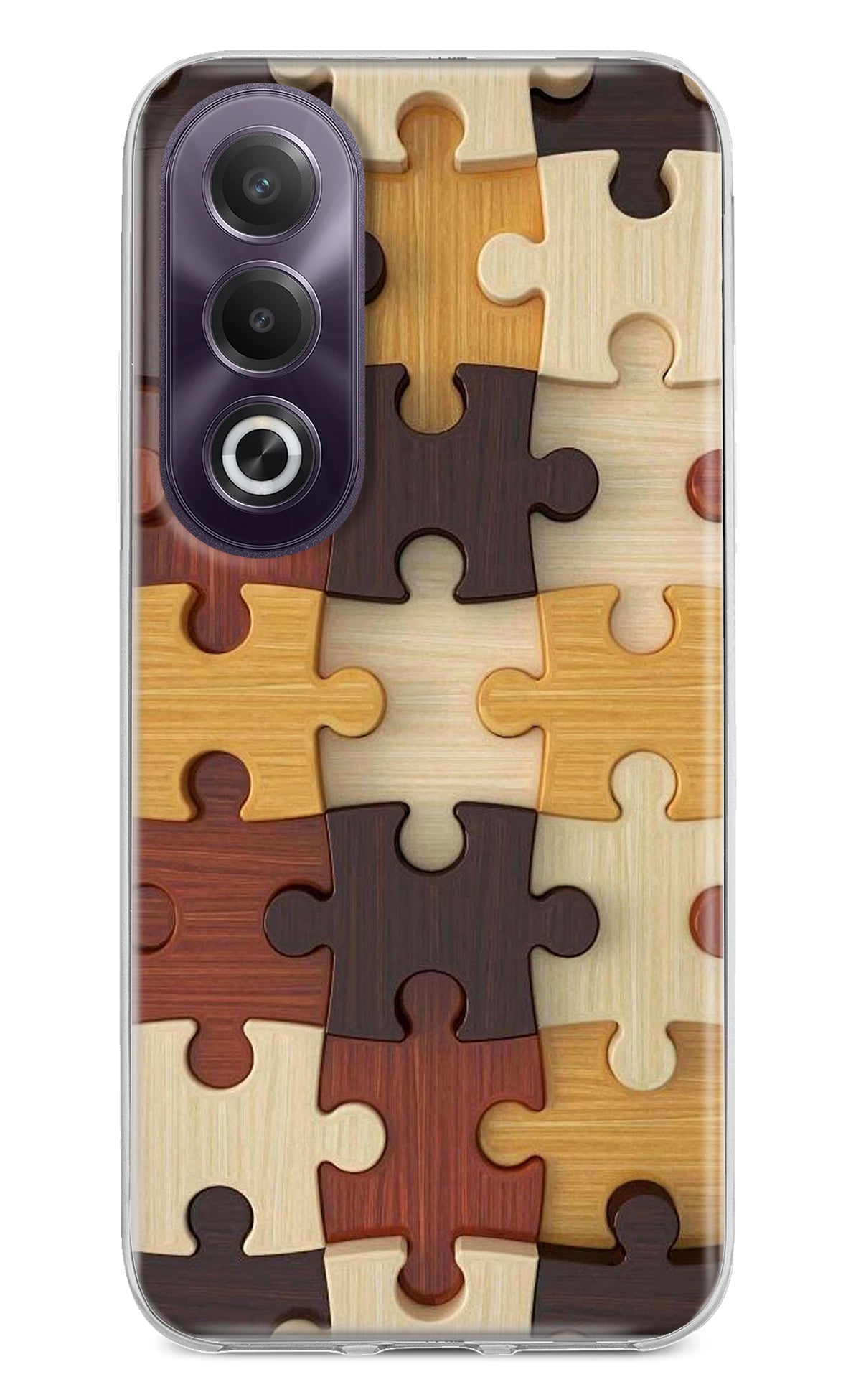 Wooden Puzzle OPPO K12x Back Cover