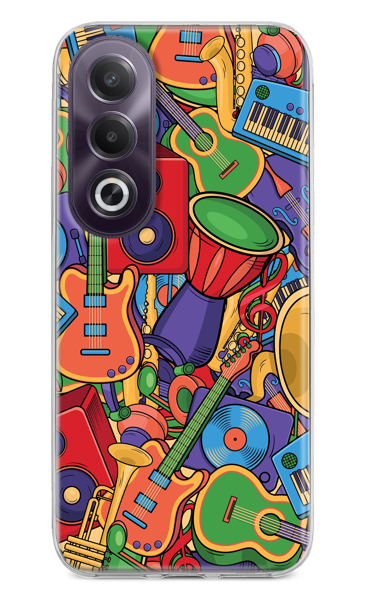 Music Instrument Doodle OPPO K12x Back Cover