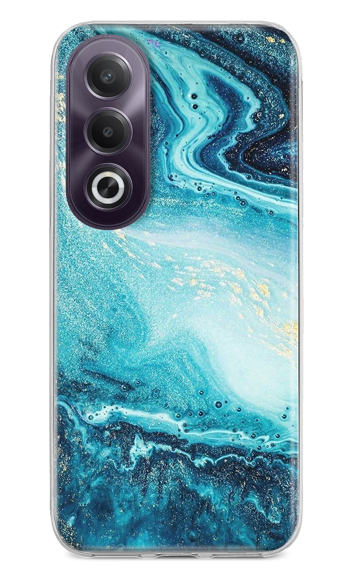 Blue Glitter Marble OPPO K12x Back Cover