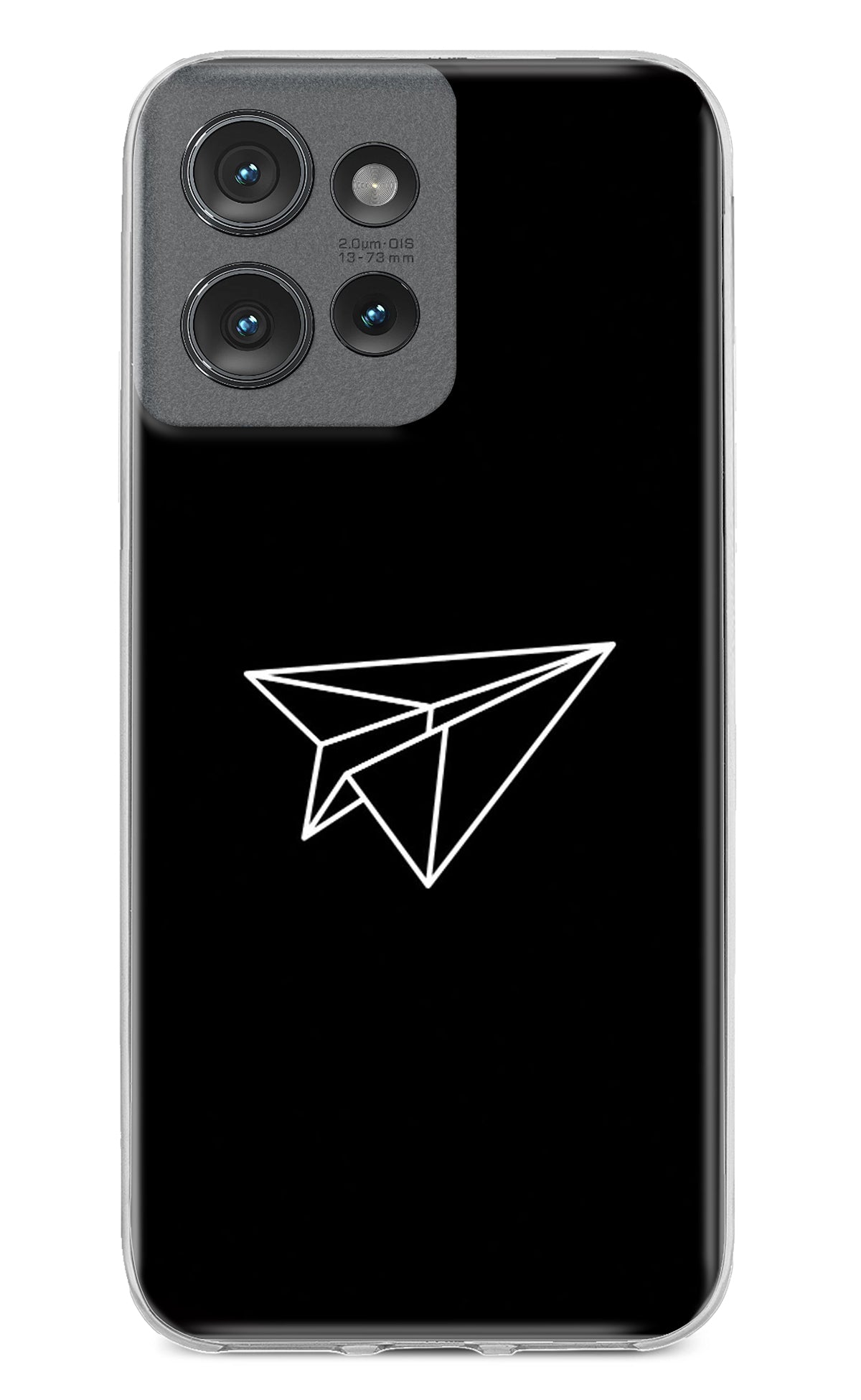 Paper Plane White Moto Edge 50 Back Cover