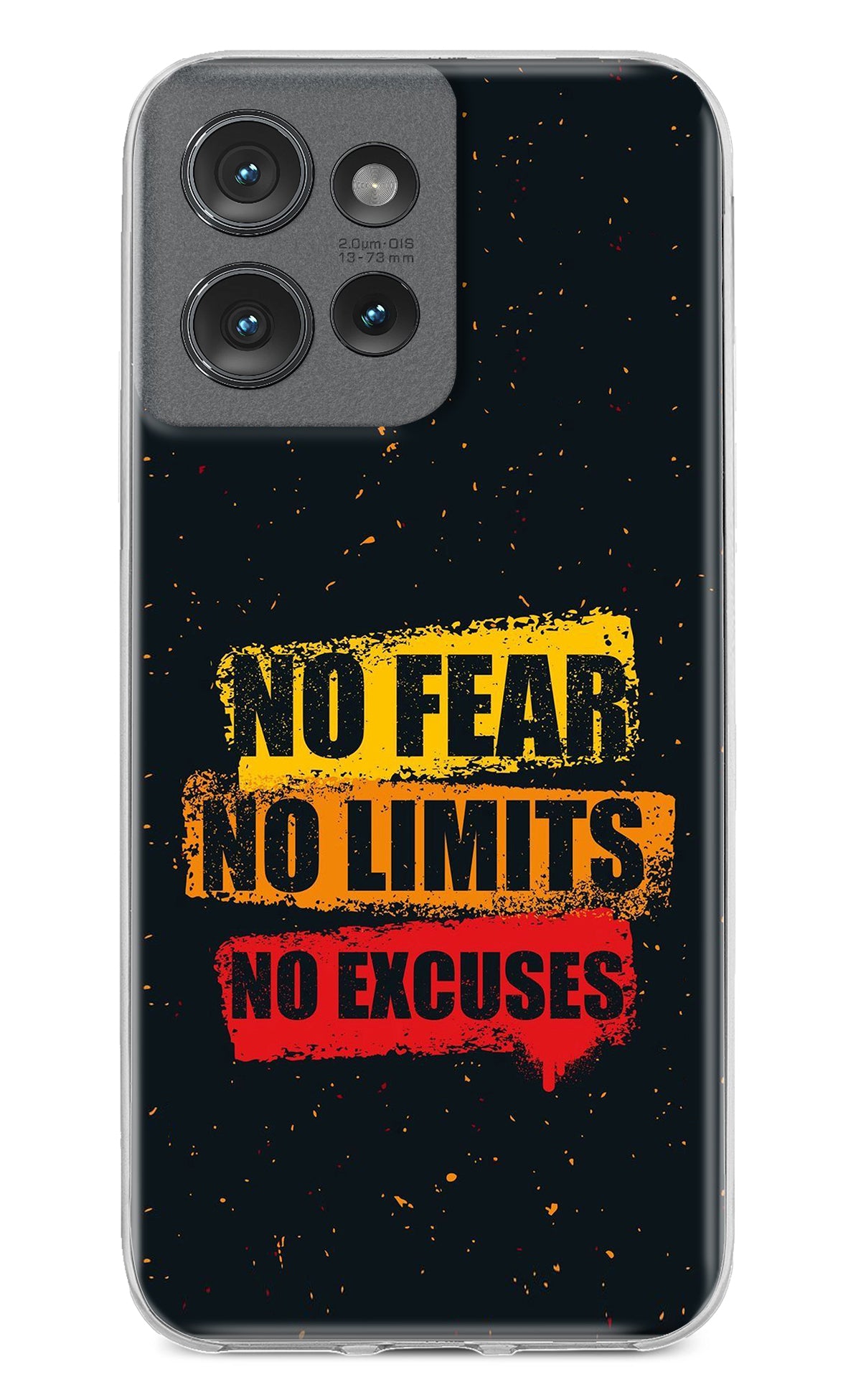 No Fear No Limits No Excuse Moto Edge 50 Back Cover