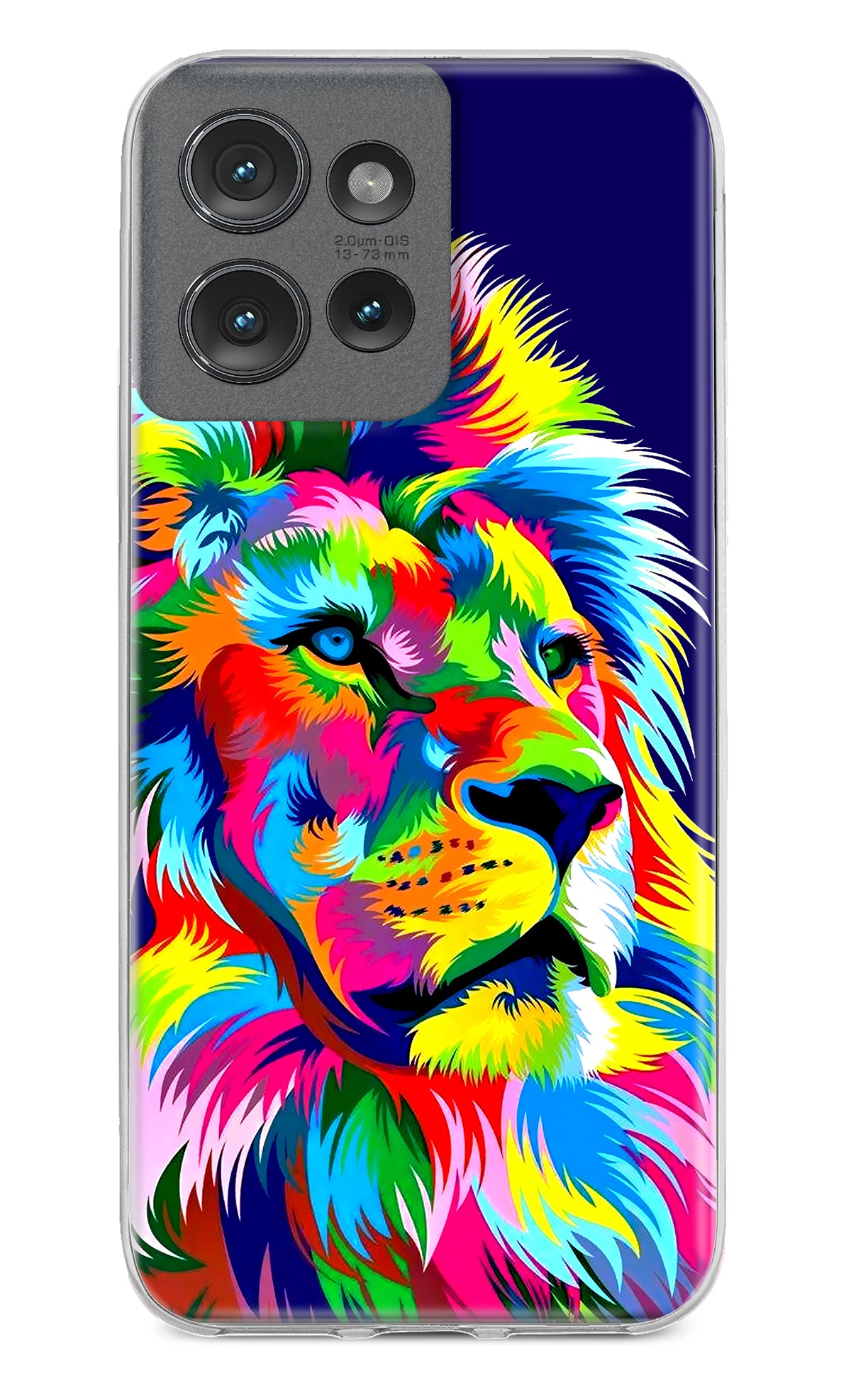 Vector Art Lion Moto Edge 50 Back Cover