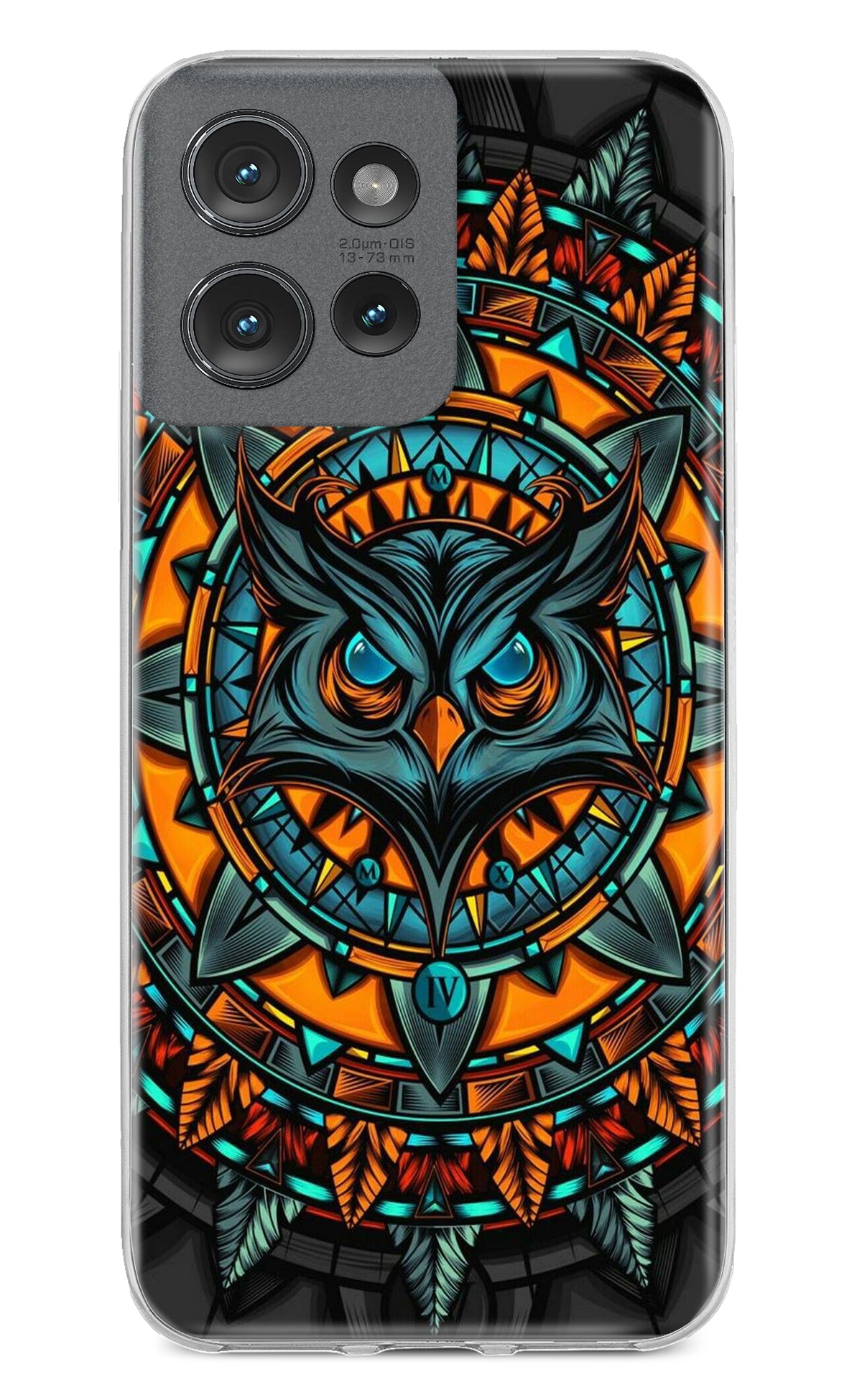 Angry Owl Art Moto Edge 50 Back Cover