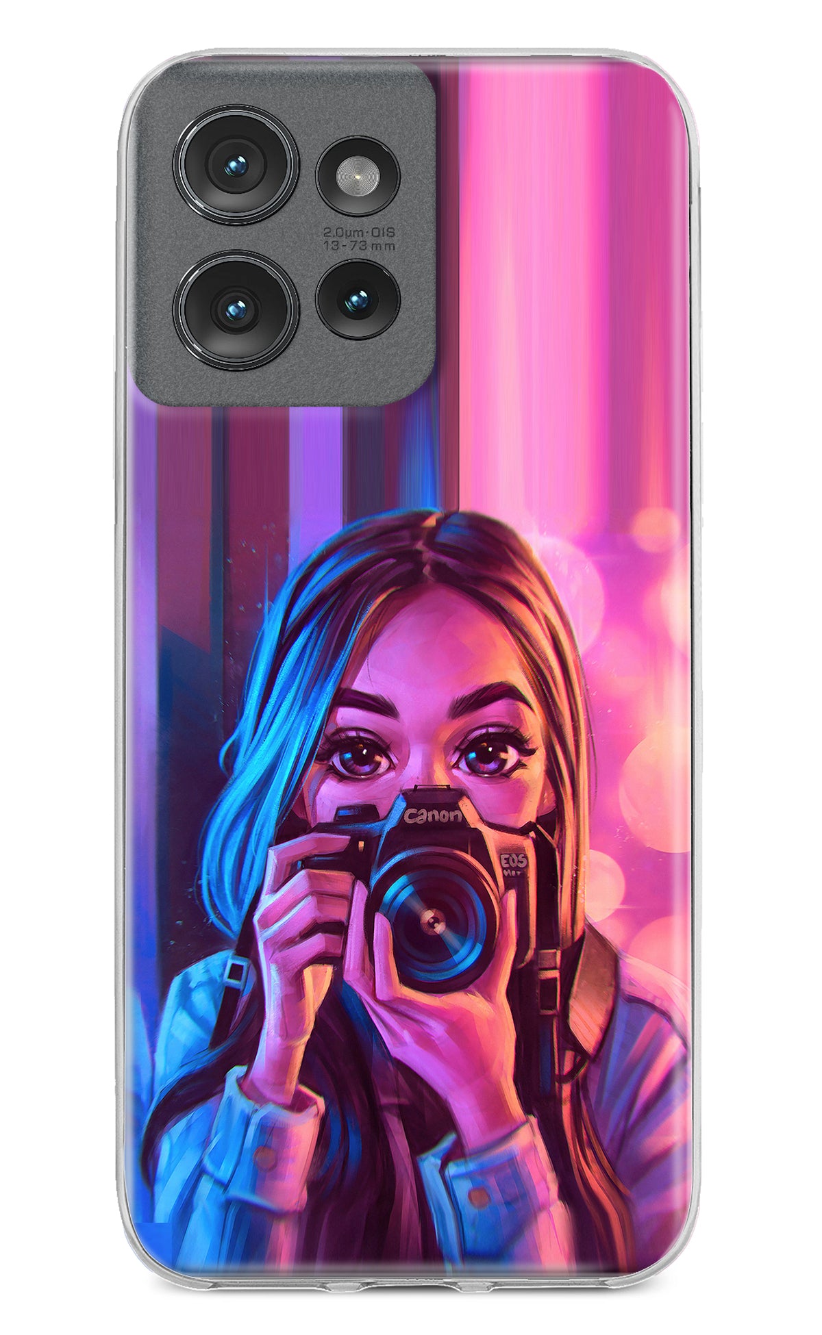 Girl Photographer Moto Edge 50 Back Cover