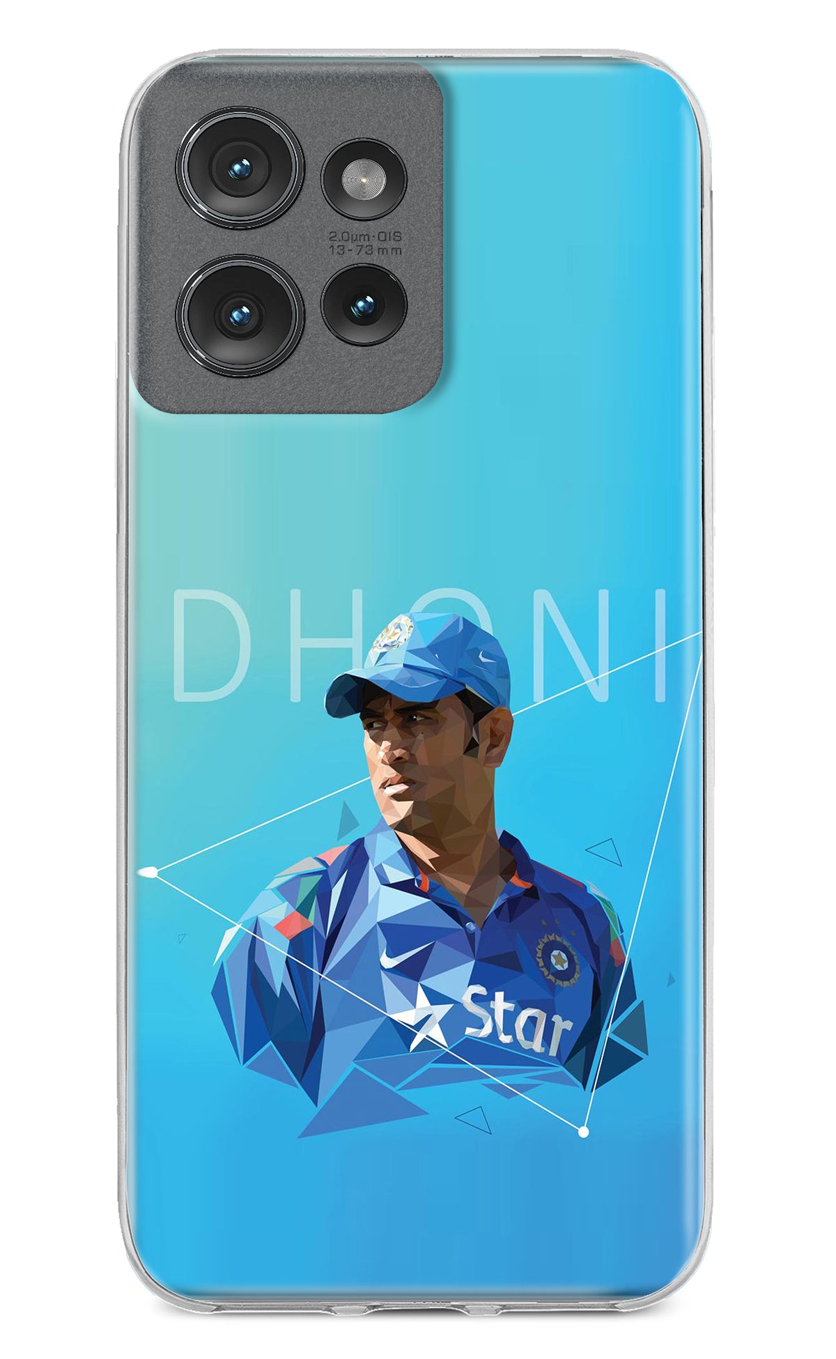 Dhoni Artwork Moto Edge 50 Back Cover