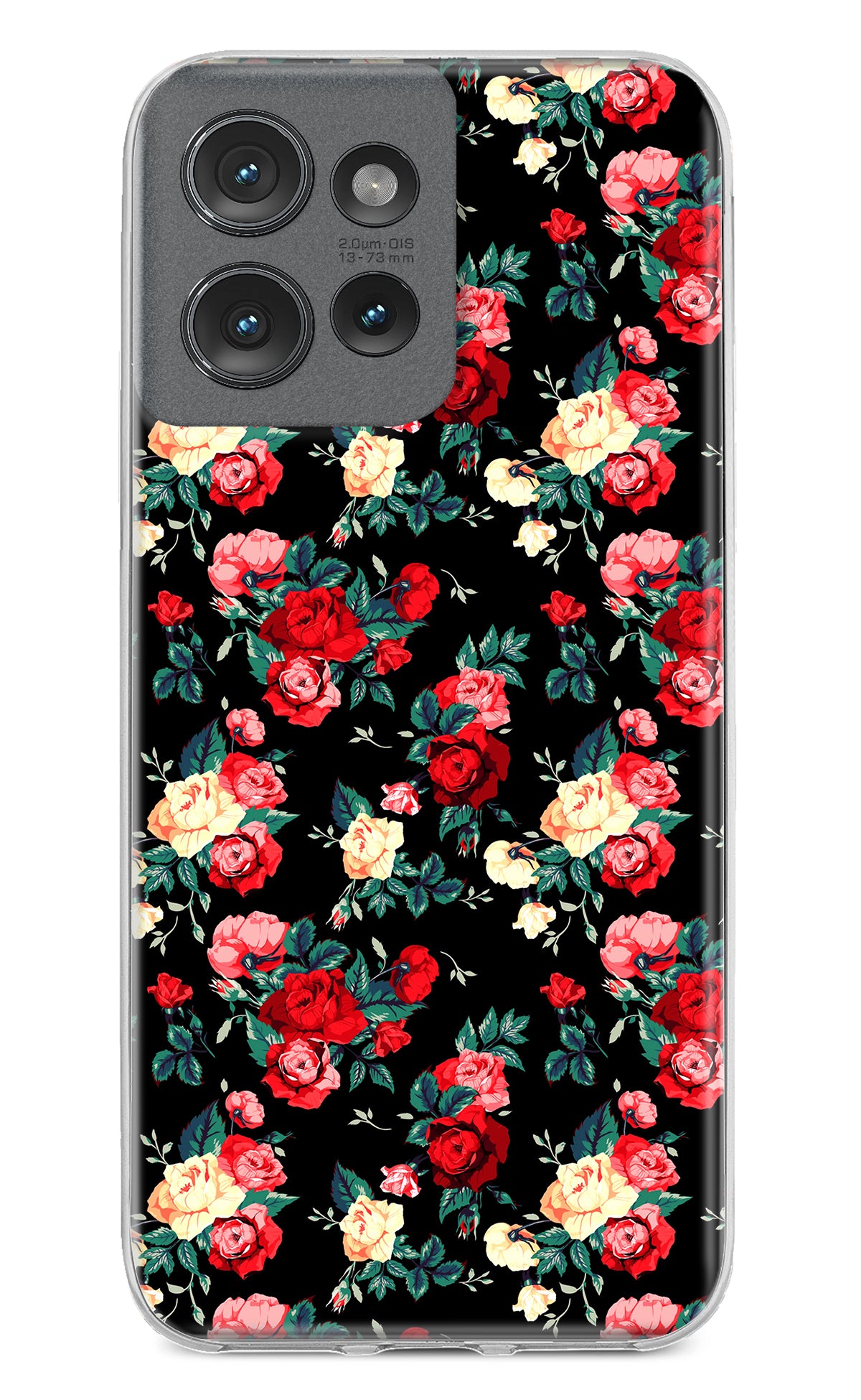 Rose Pattern Moto Edge 50 Back Cover