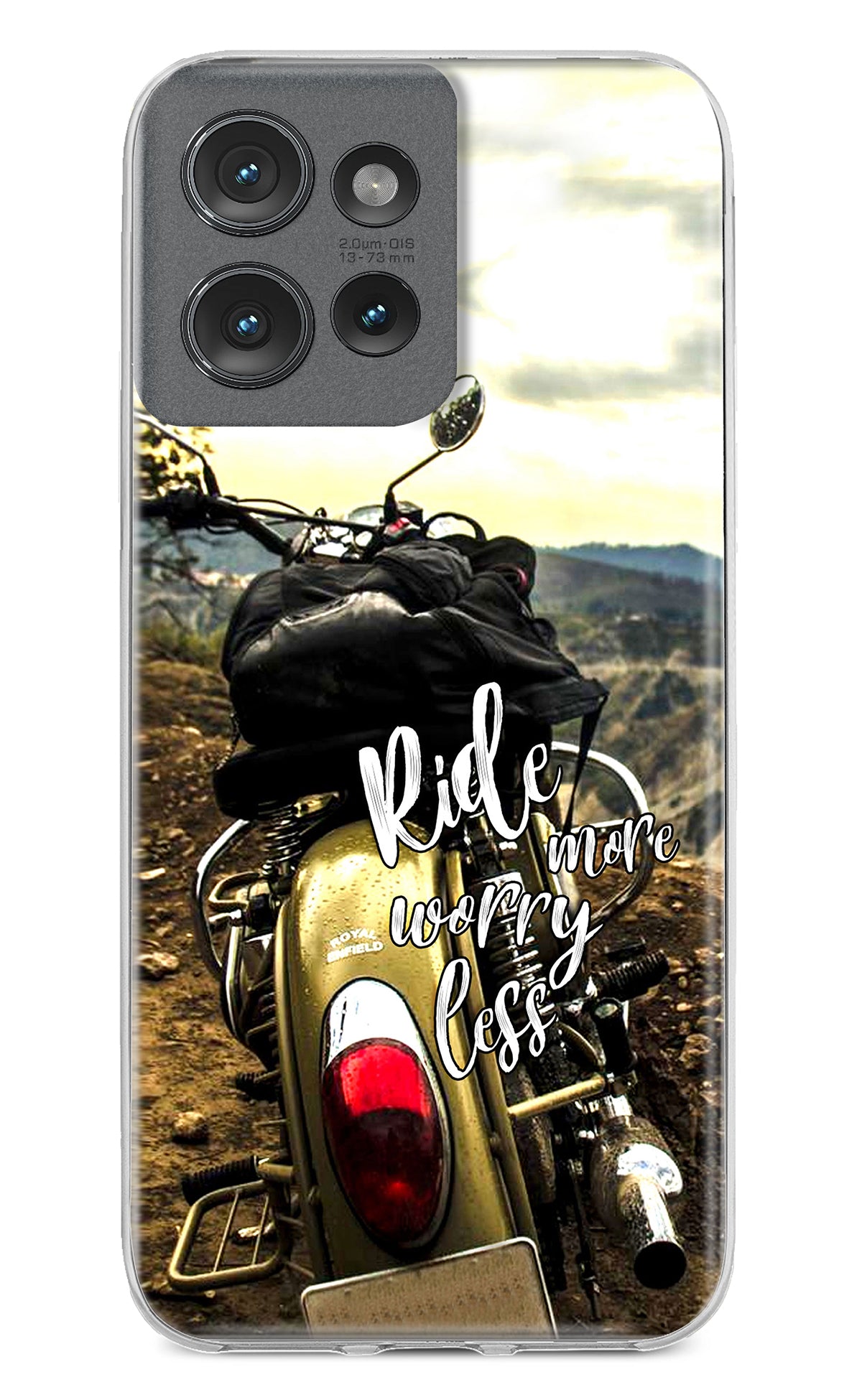 Ride More Worry Less Moto Edge 50 Back Cover