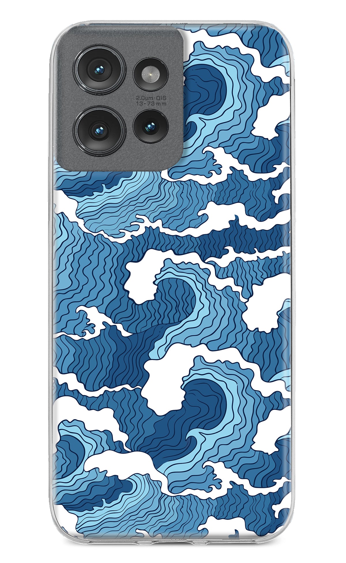 Blue Waves Moto Edge 50 Back Cover