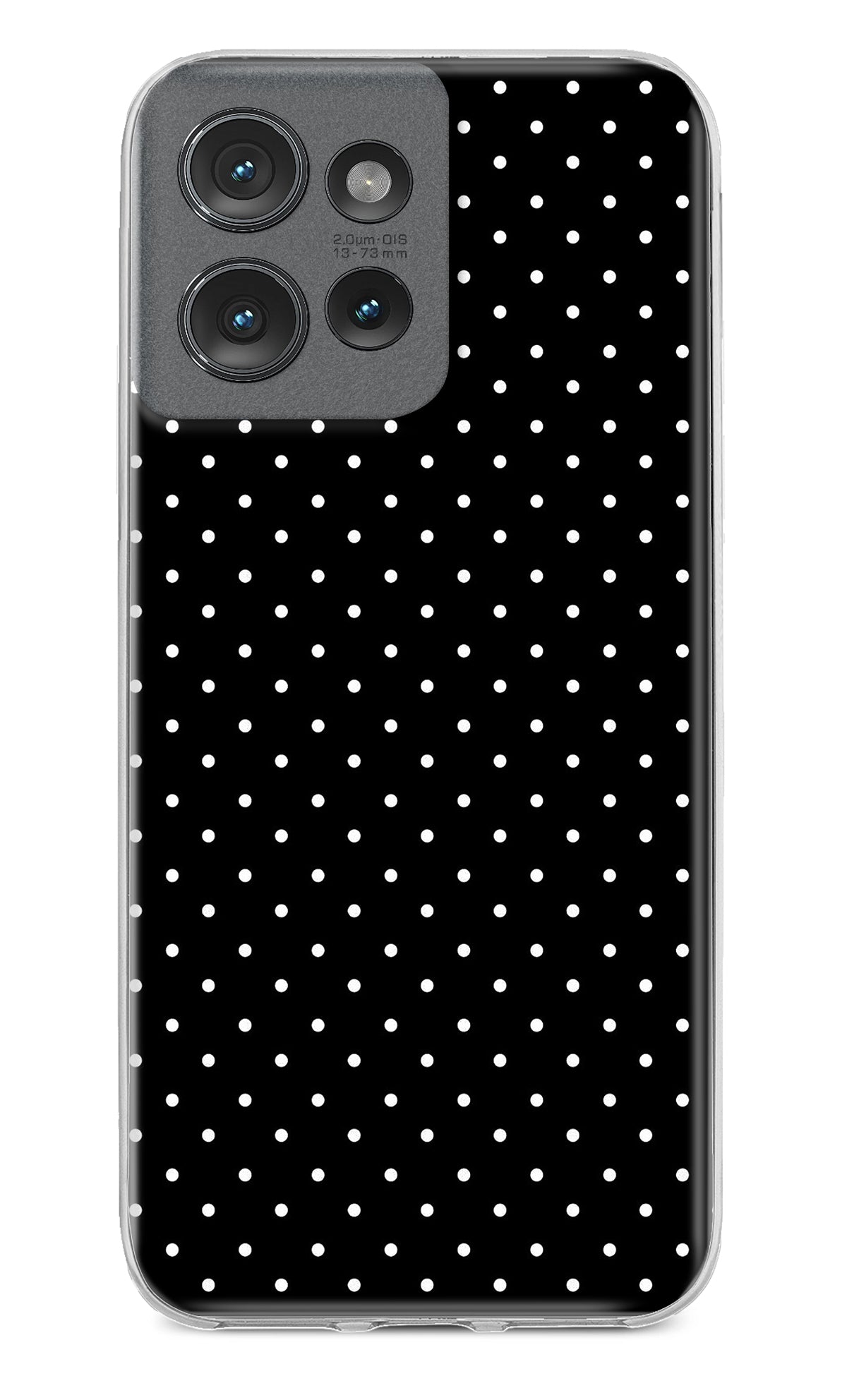 White Dots Moto Edge 50 Back Cover