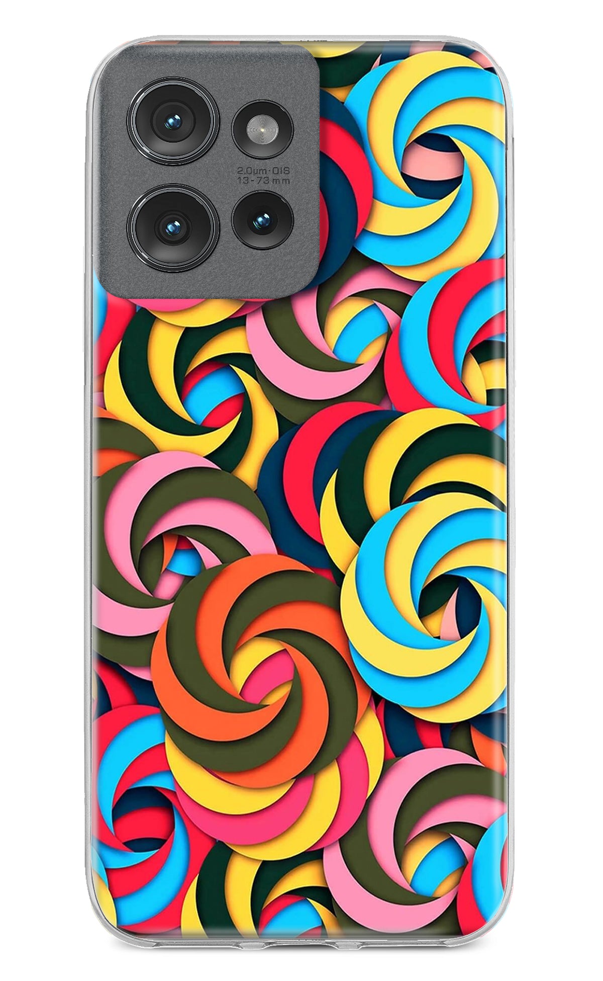 Spiral Pattern Moto Edge 50 Back Cover