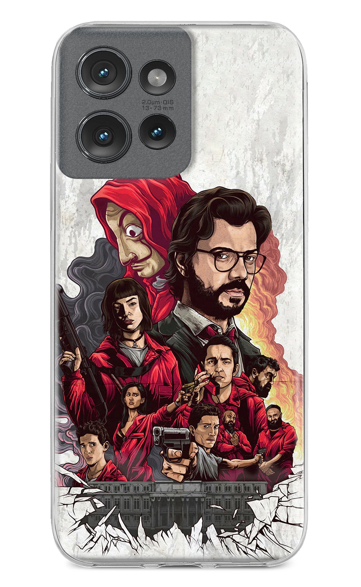 Money Heist Artwork Moto Edge 50 Back Cover