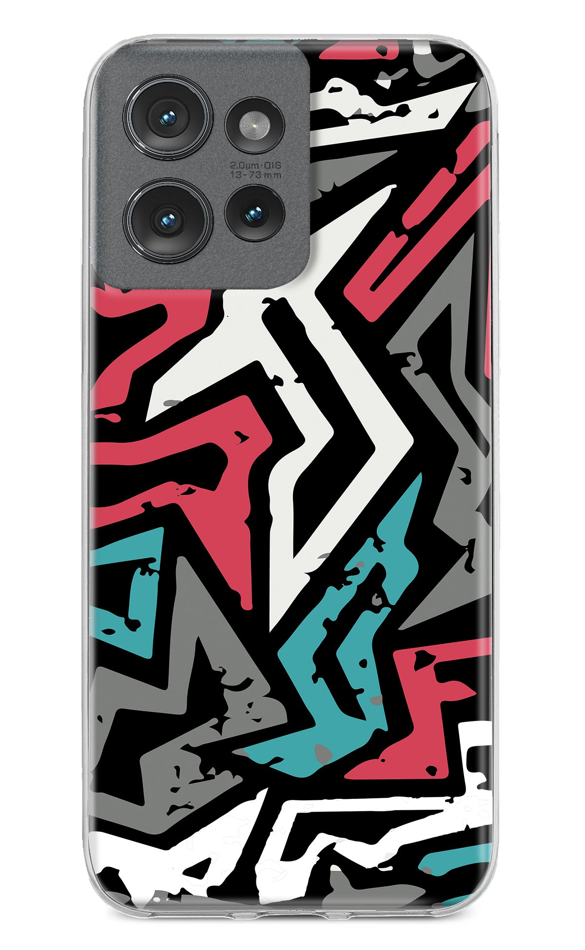 Geometric Graffiti Moto Edge 50 Back Cover