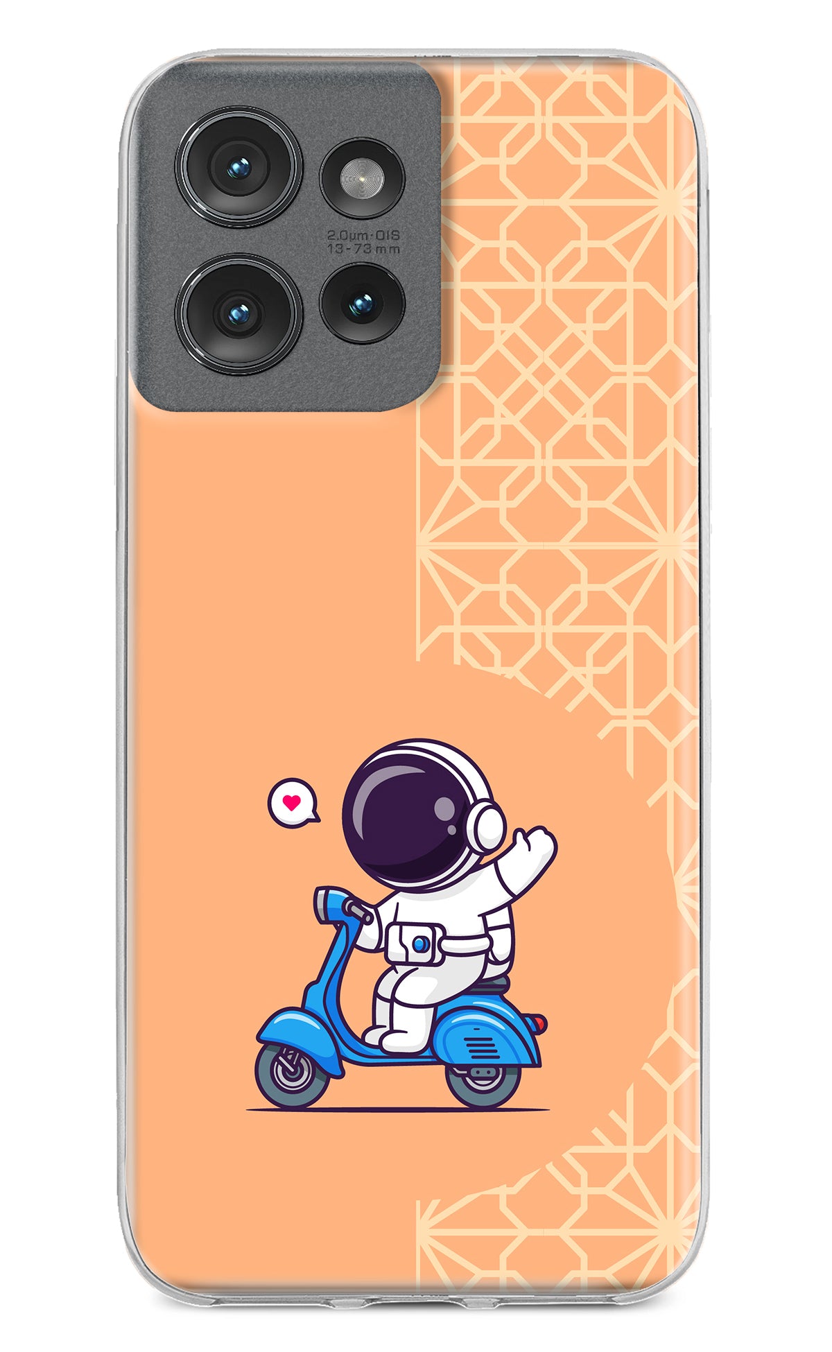 Cute Astronaut Riding Moto Edge 50 Back Cover