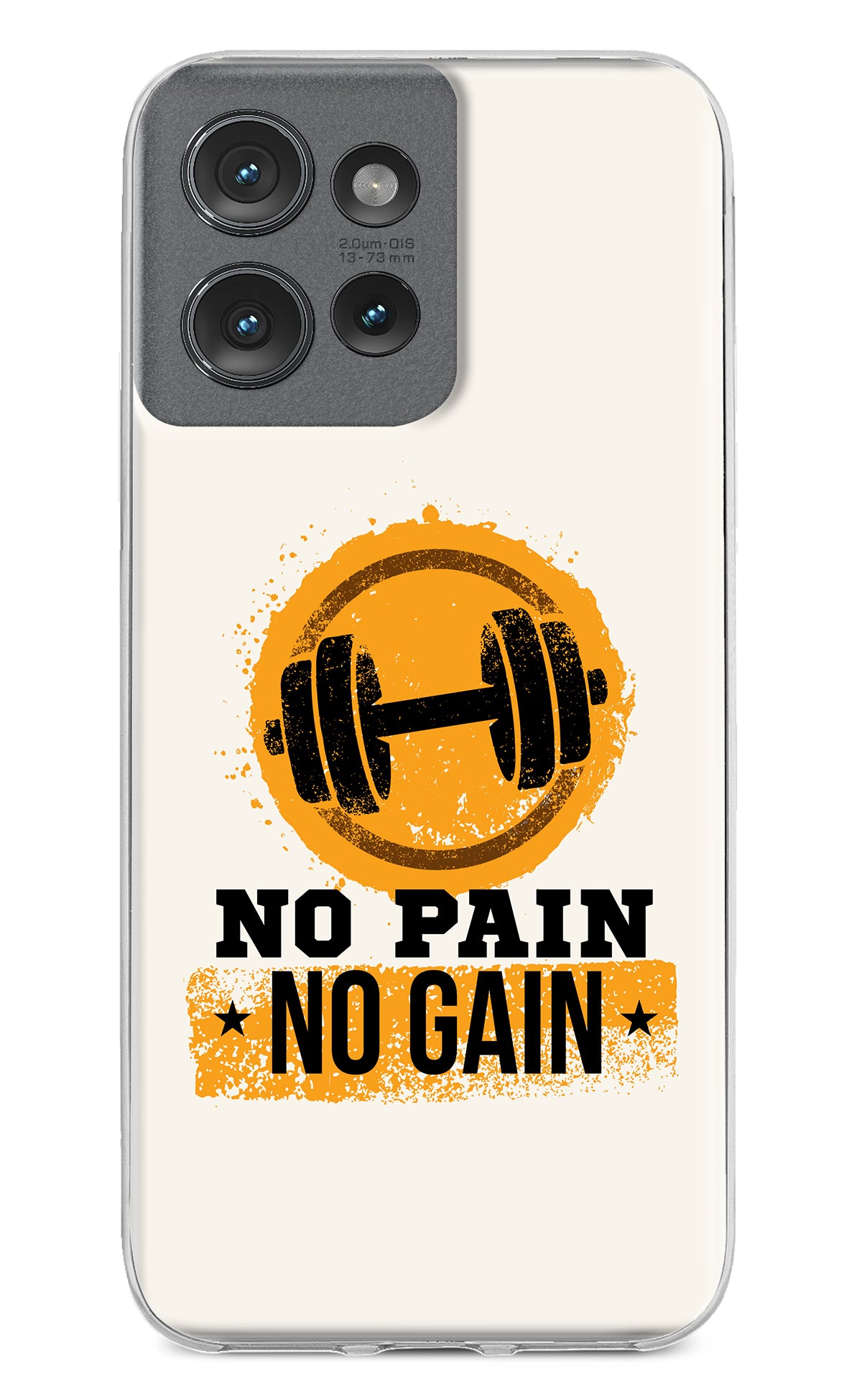 No Pain No Gain Moto Edge 50 Back Cover