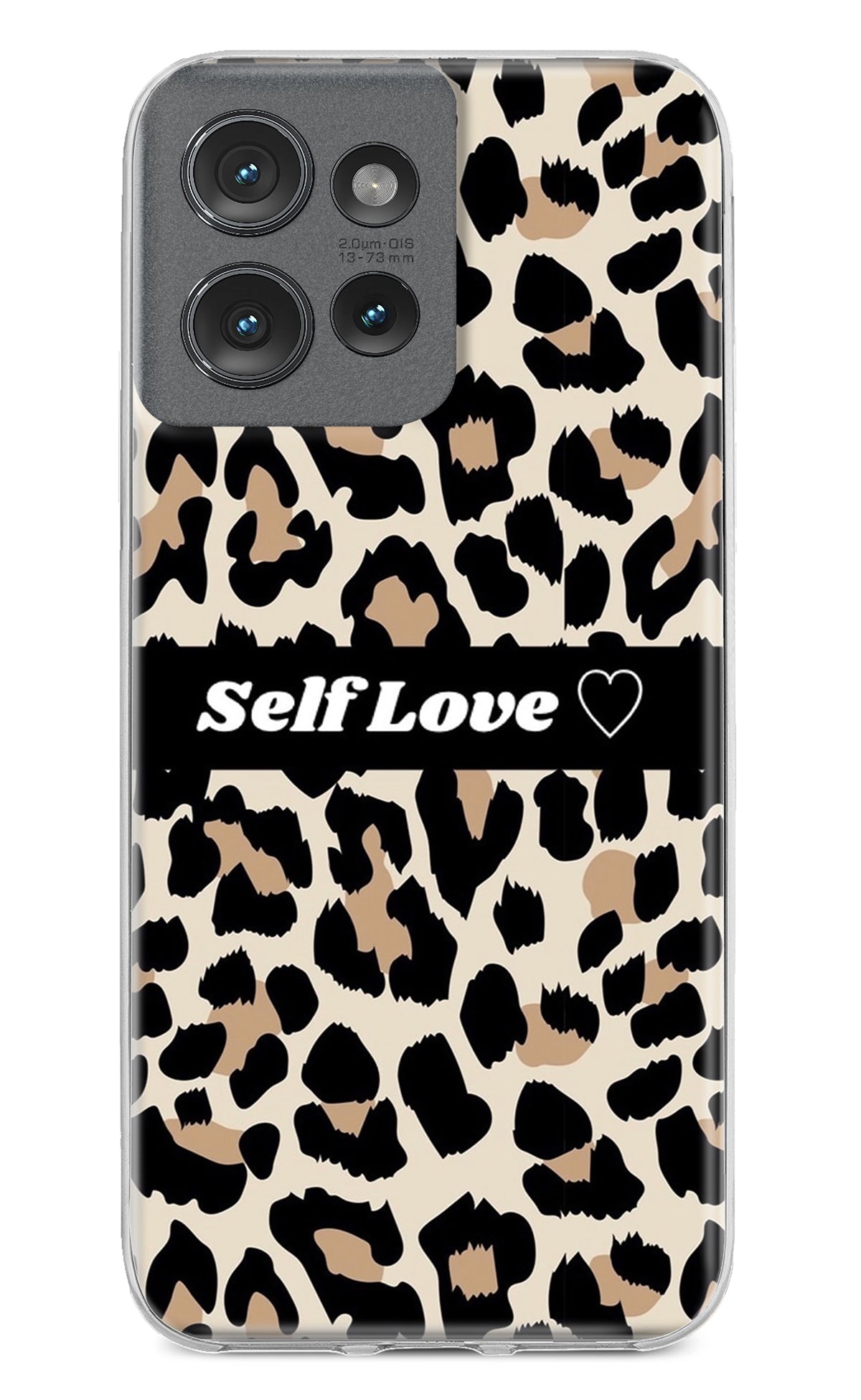 Leopard Print Self Love Moto Edge 50 Back Cover