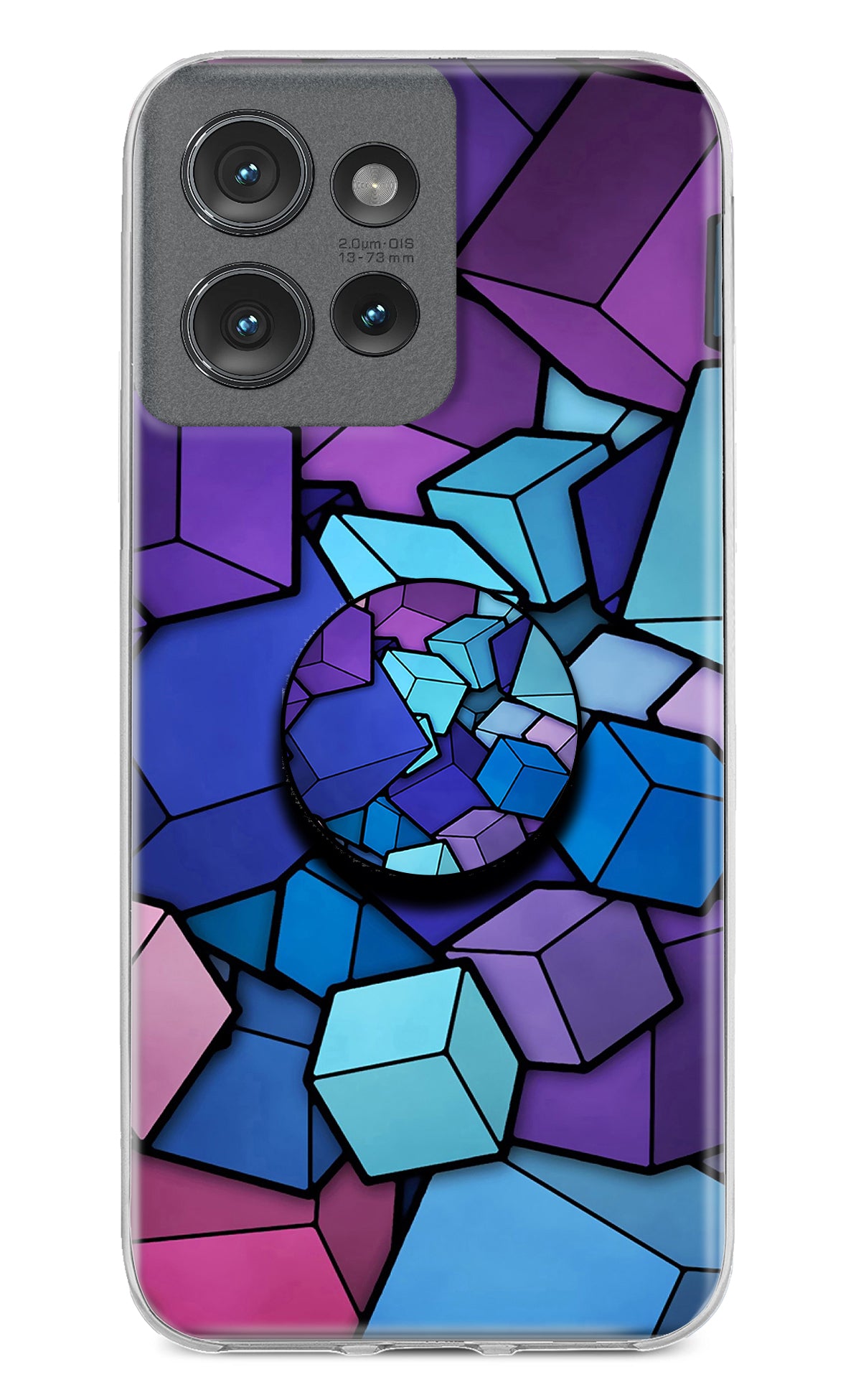 Cubic Abstract Moto Edge 50 Pop Case