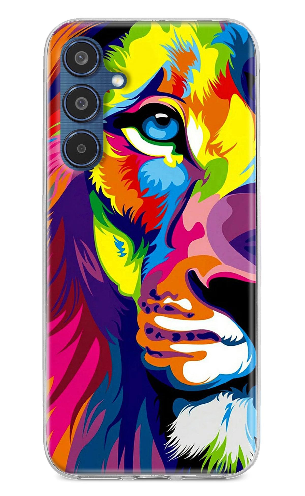 Lion Half Face Samsung M35 5G Back Cover