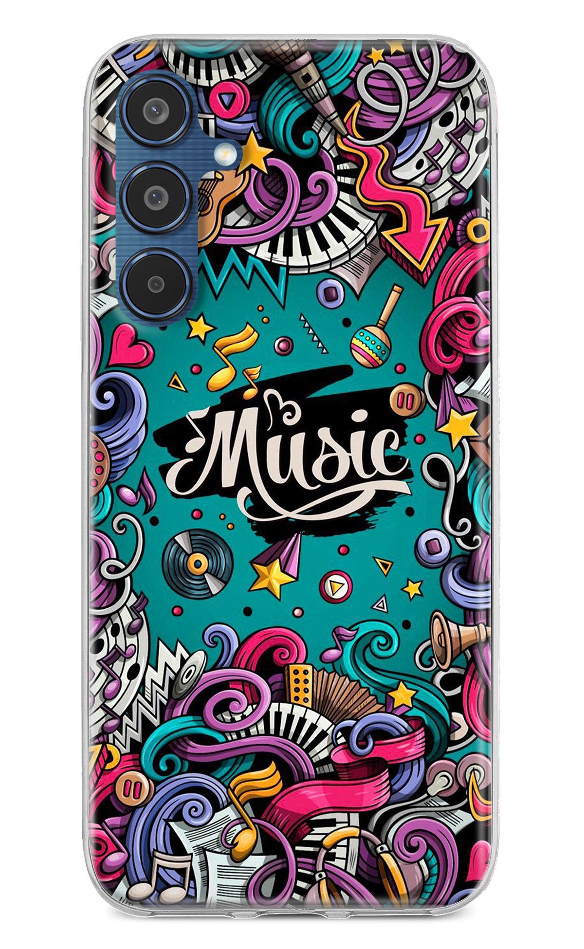 Music Graffiti Samsung M35 5G Back Cover