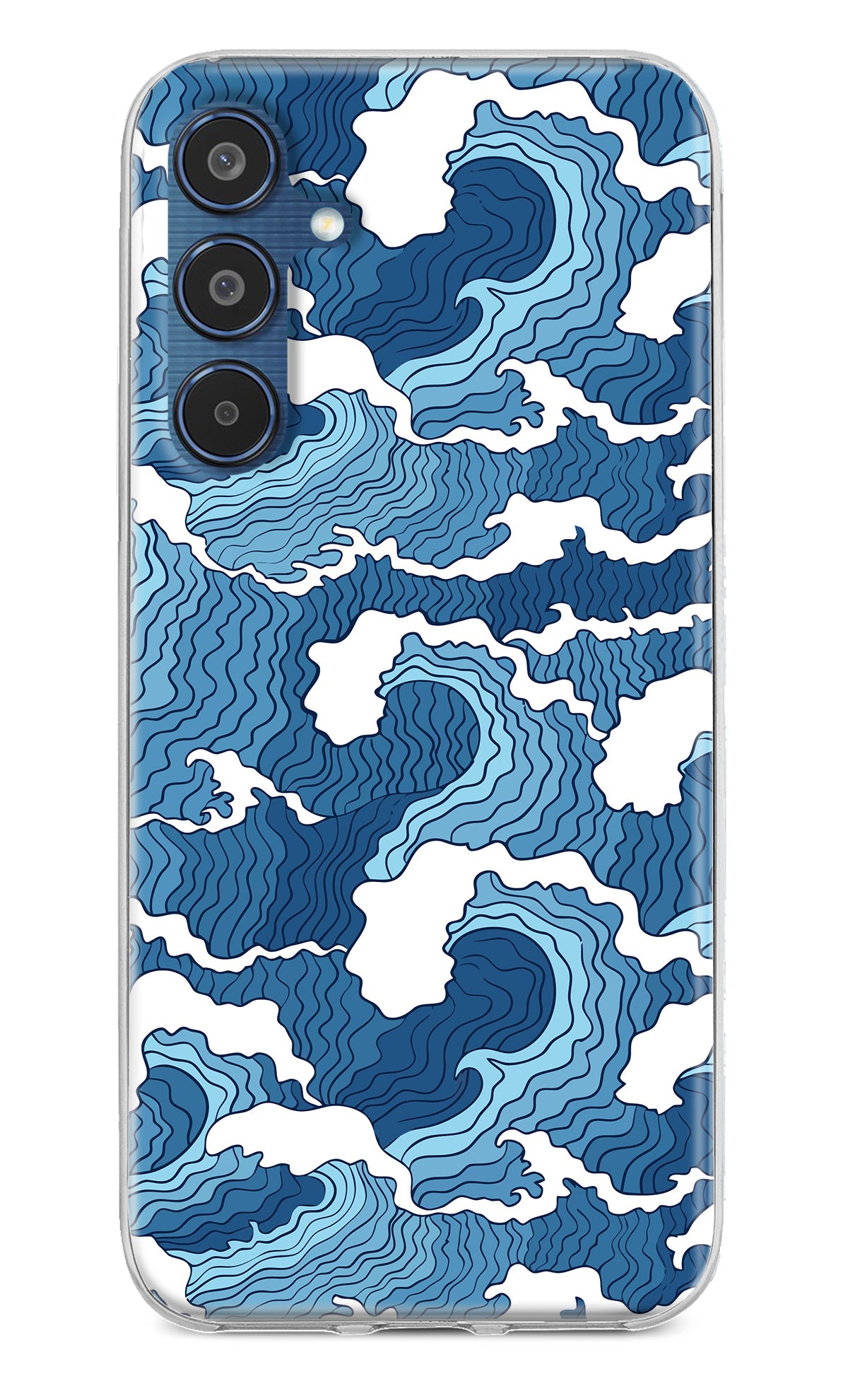 Blue Waves Samsung M35 5G Back Cover