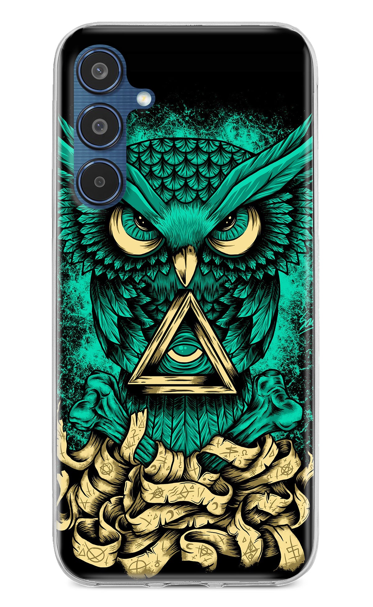 Green Owl Samsung M35 5G Back Cover