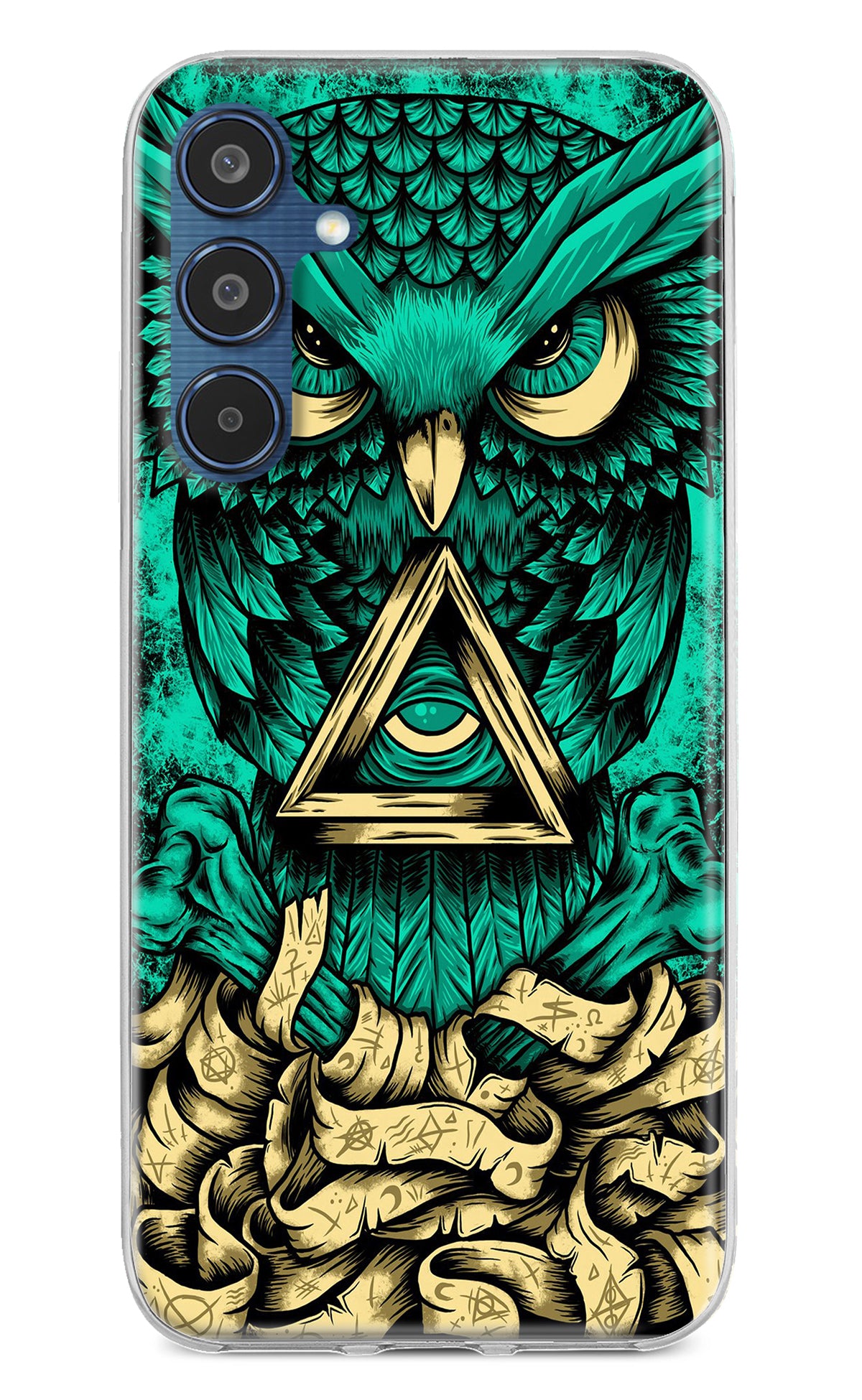 Green Owl Samsung M35 5G Back Cover