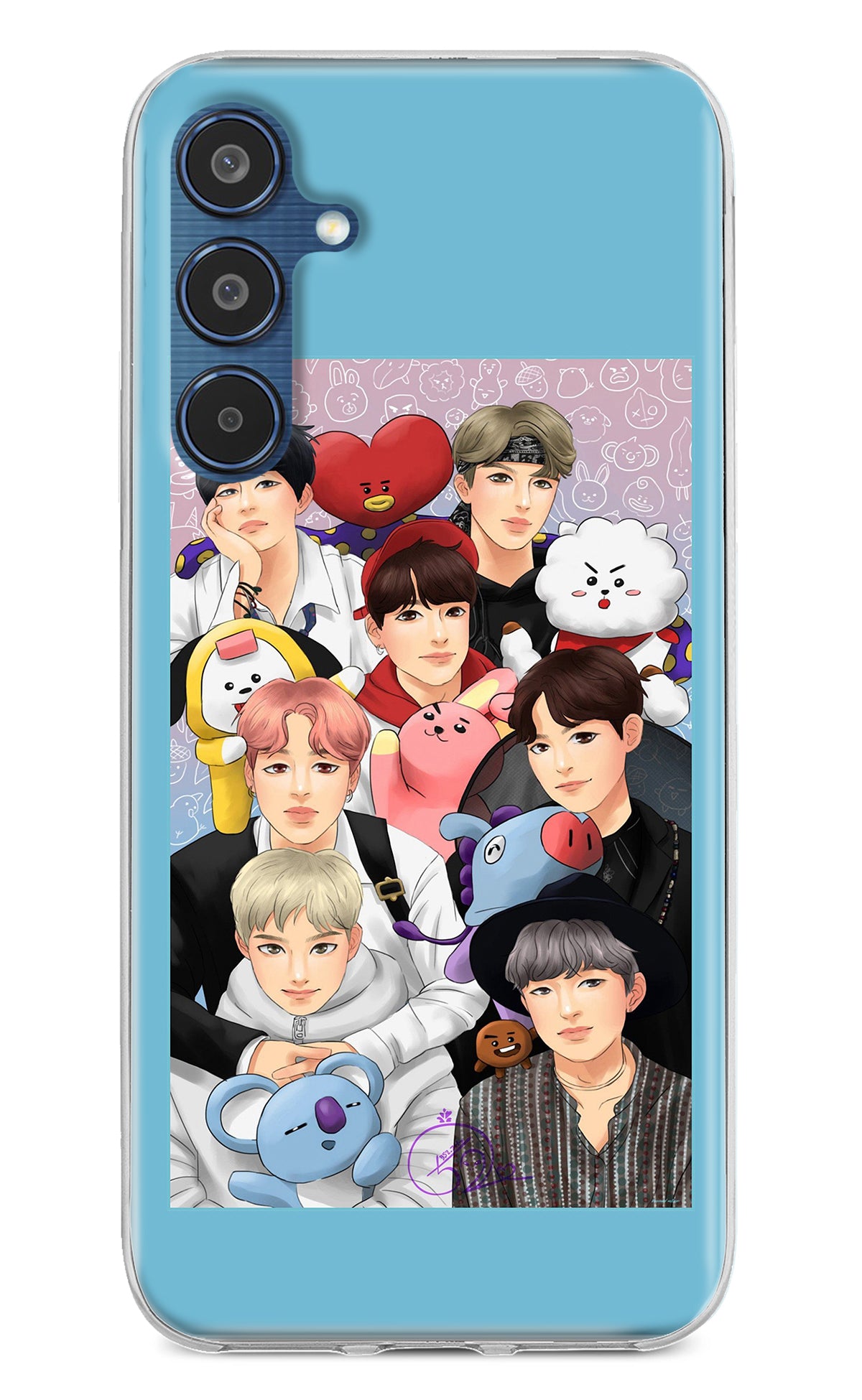 BTS with animals Samsung M35 5G Back Cover