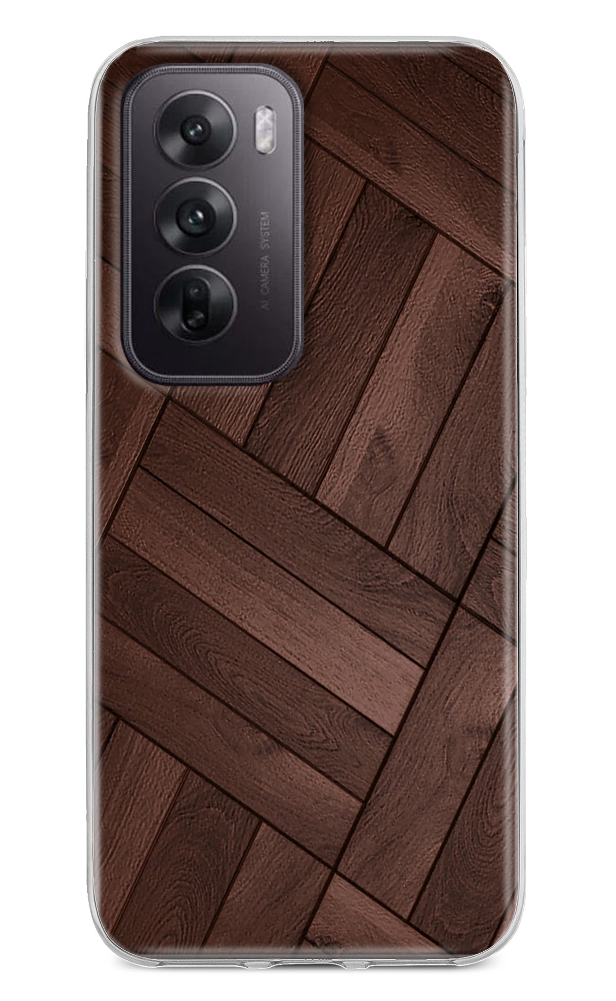 Wooden Texture Design Oppo Reno12 5G Back Cover