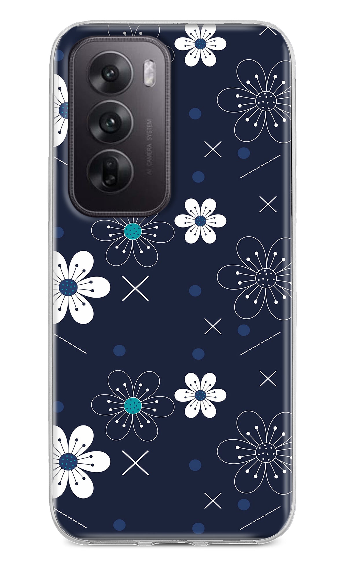 Flowers Oppo Reno12 5G Back Cover