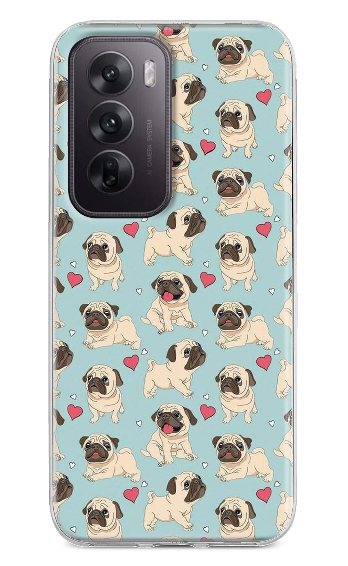 Pug Dog Oppo Reno12 5G Back Cover