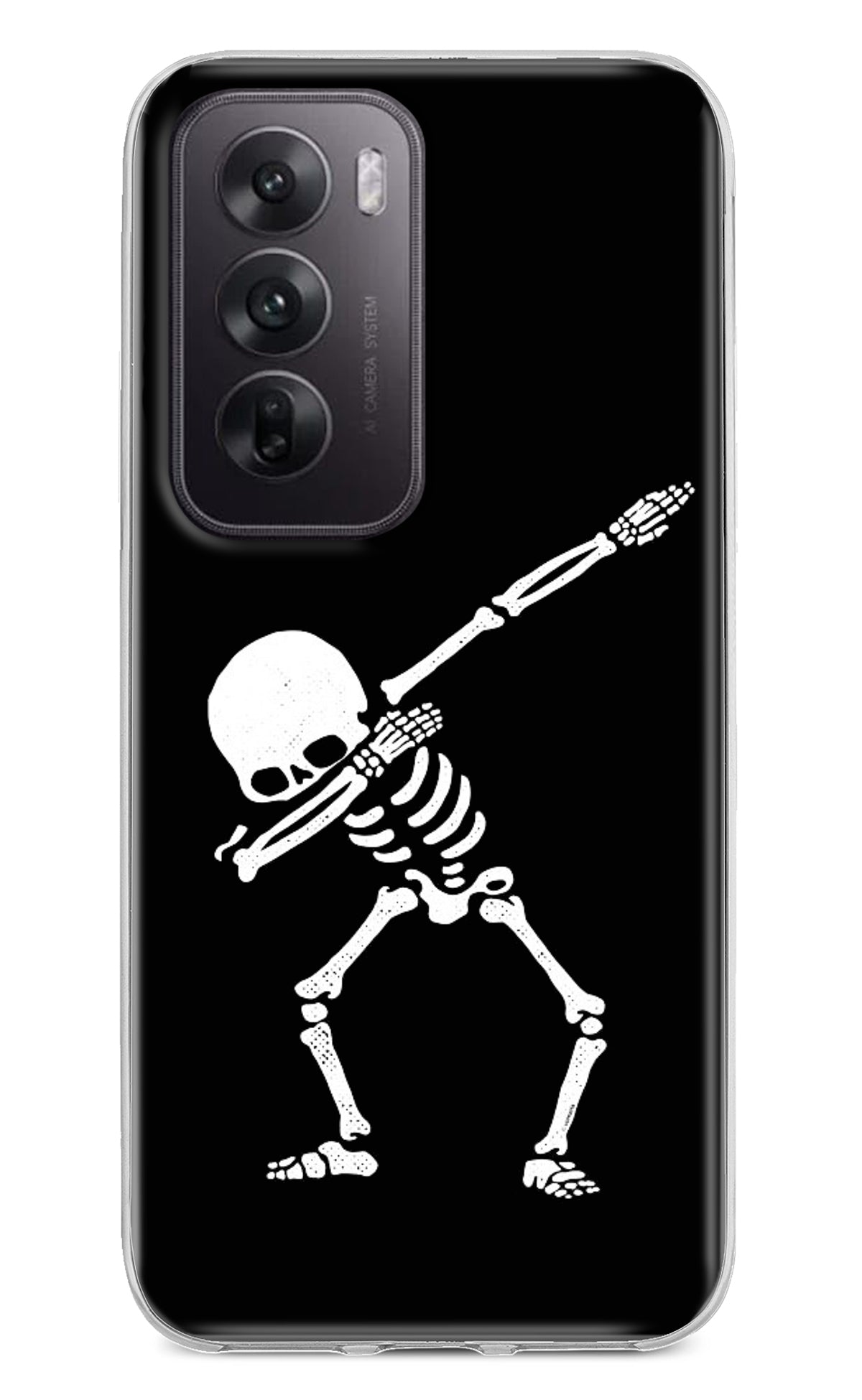 Dabbing Skeleton Art Oppo Reno12 5G Back Cover