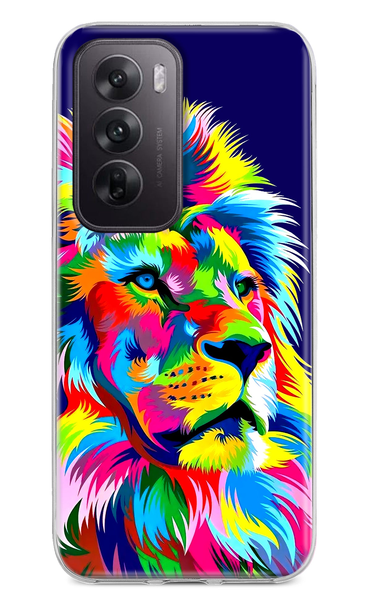 Vector Art Lion Oppo Reno12 5G Back Cover