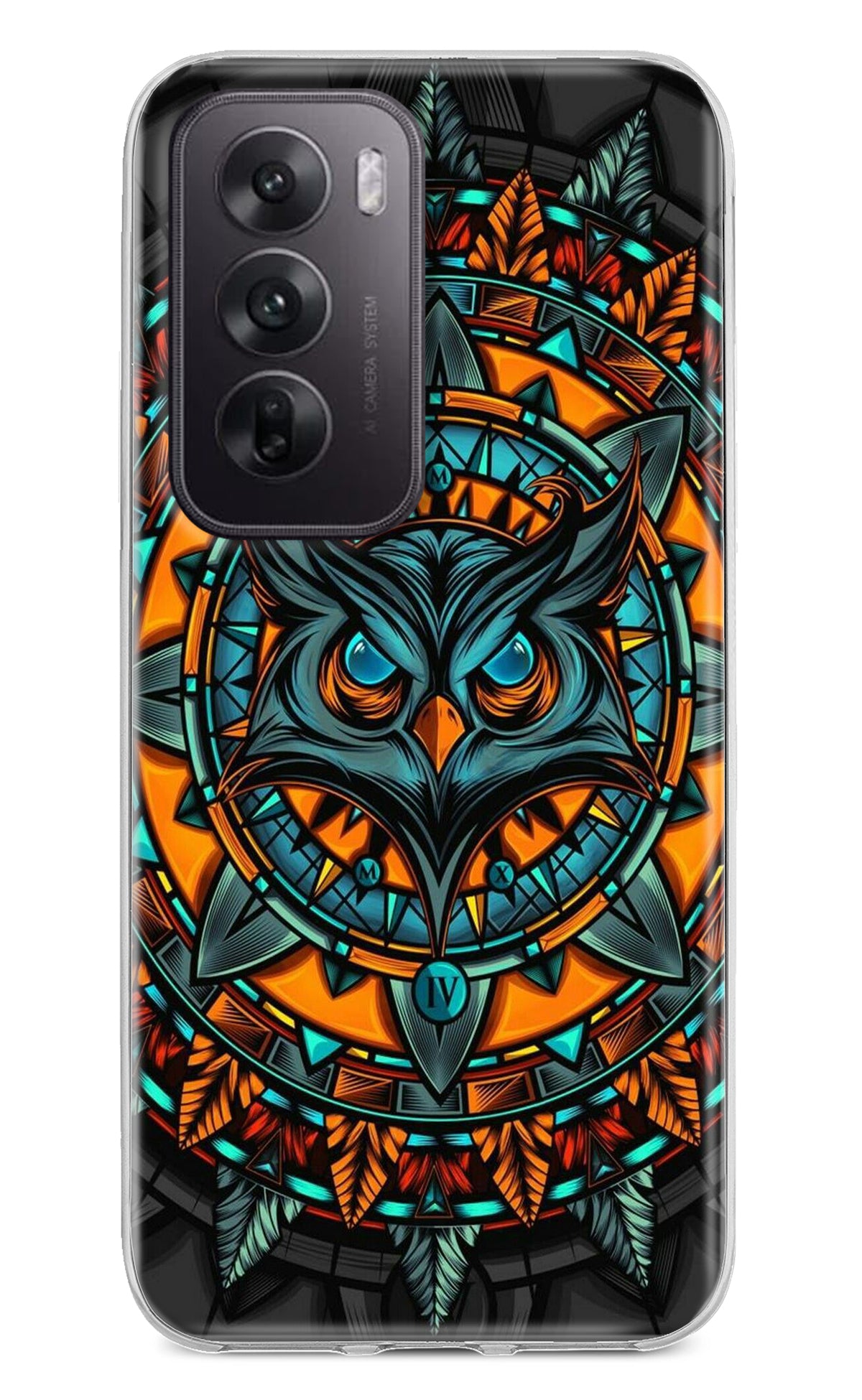 Angry Owl Art Oppo Reno12 5G Back Cover