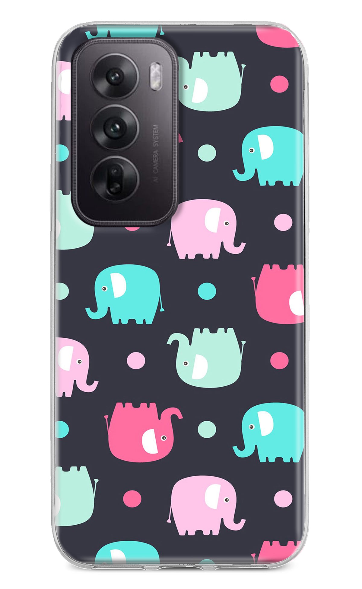 Elephants Oppo Reno12 5G Back Cover