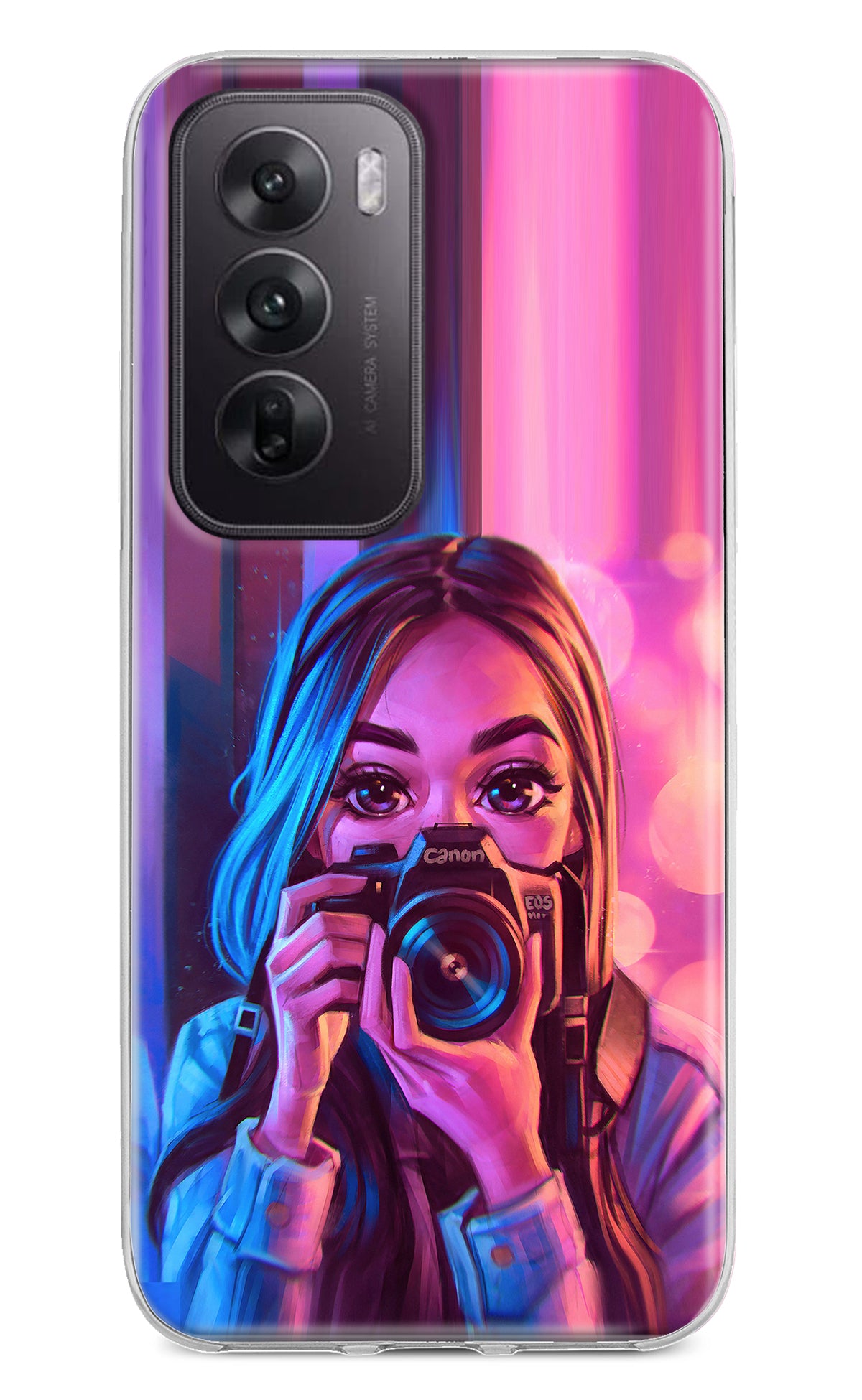 Girl Photographer Oppo Reno12 5G Back Cover