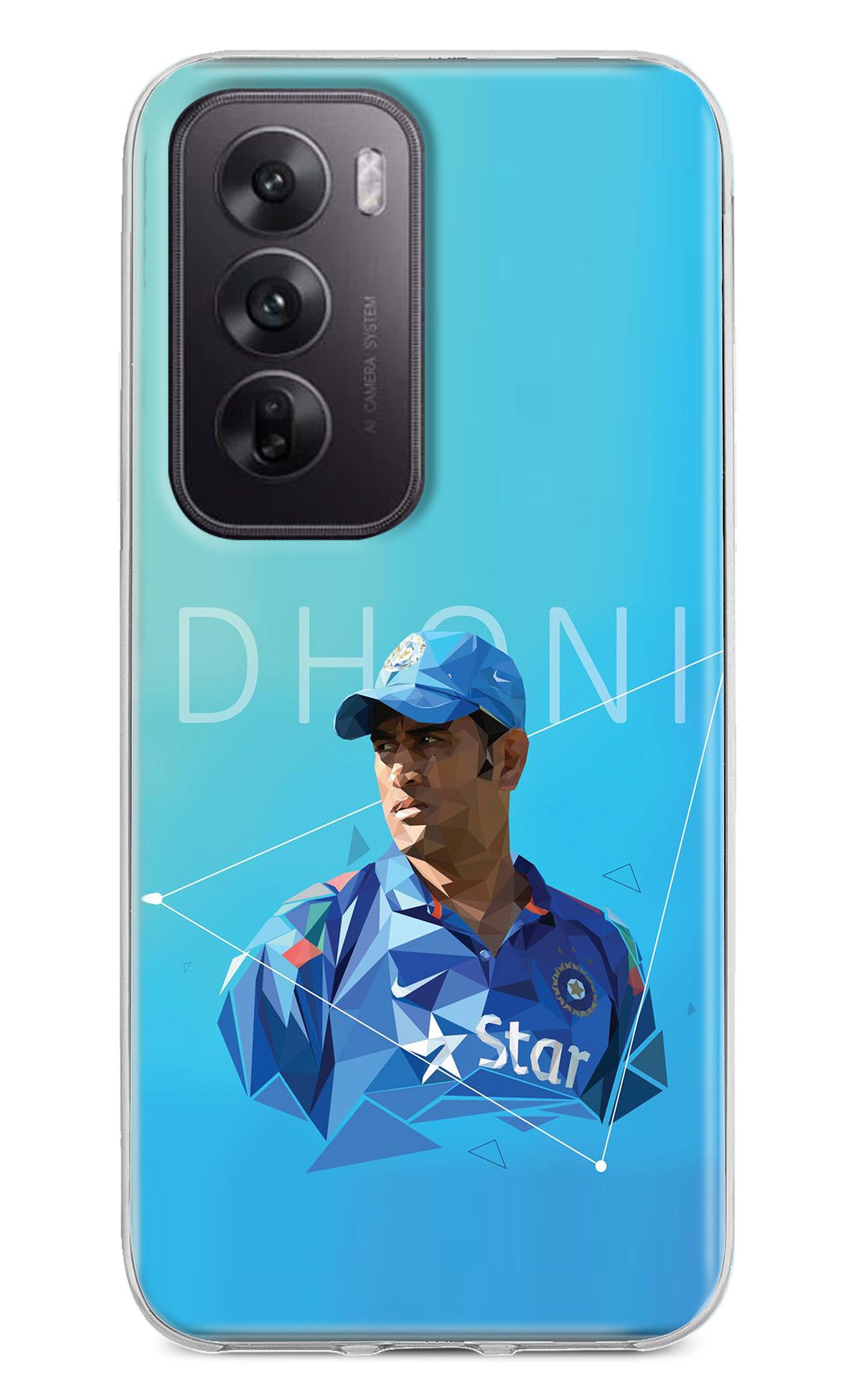 Dhoni Artwork Oppo Reno12 5G Back Cover