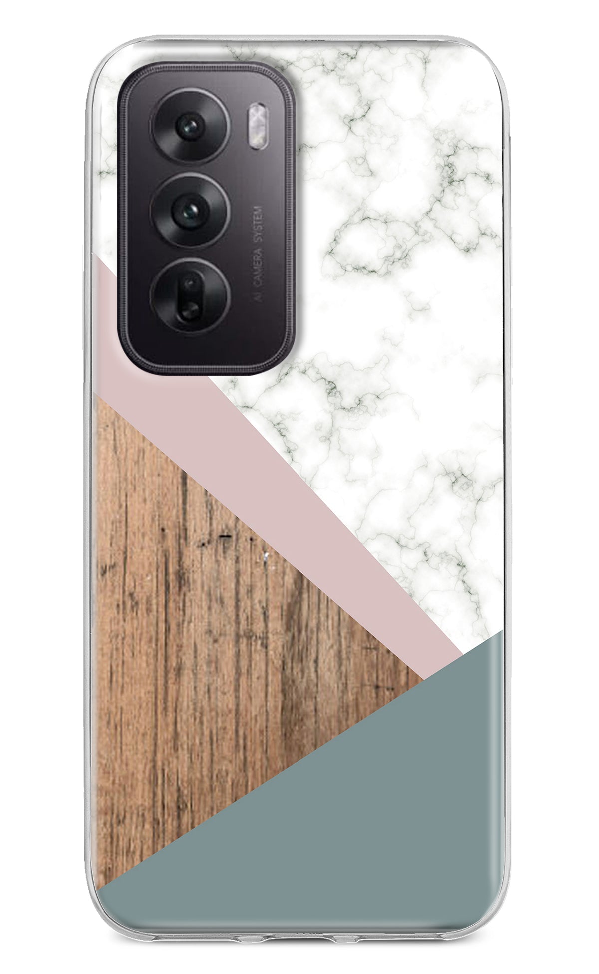 Marble wood Abstract Oppo Reno12 5G Back Cover