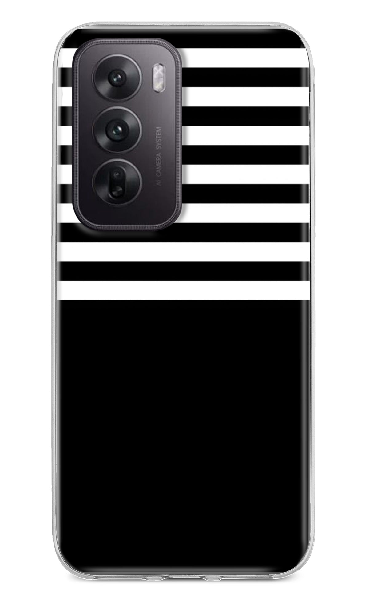 Black and White Print Oppo Reno12 5G Back Cover