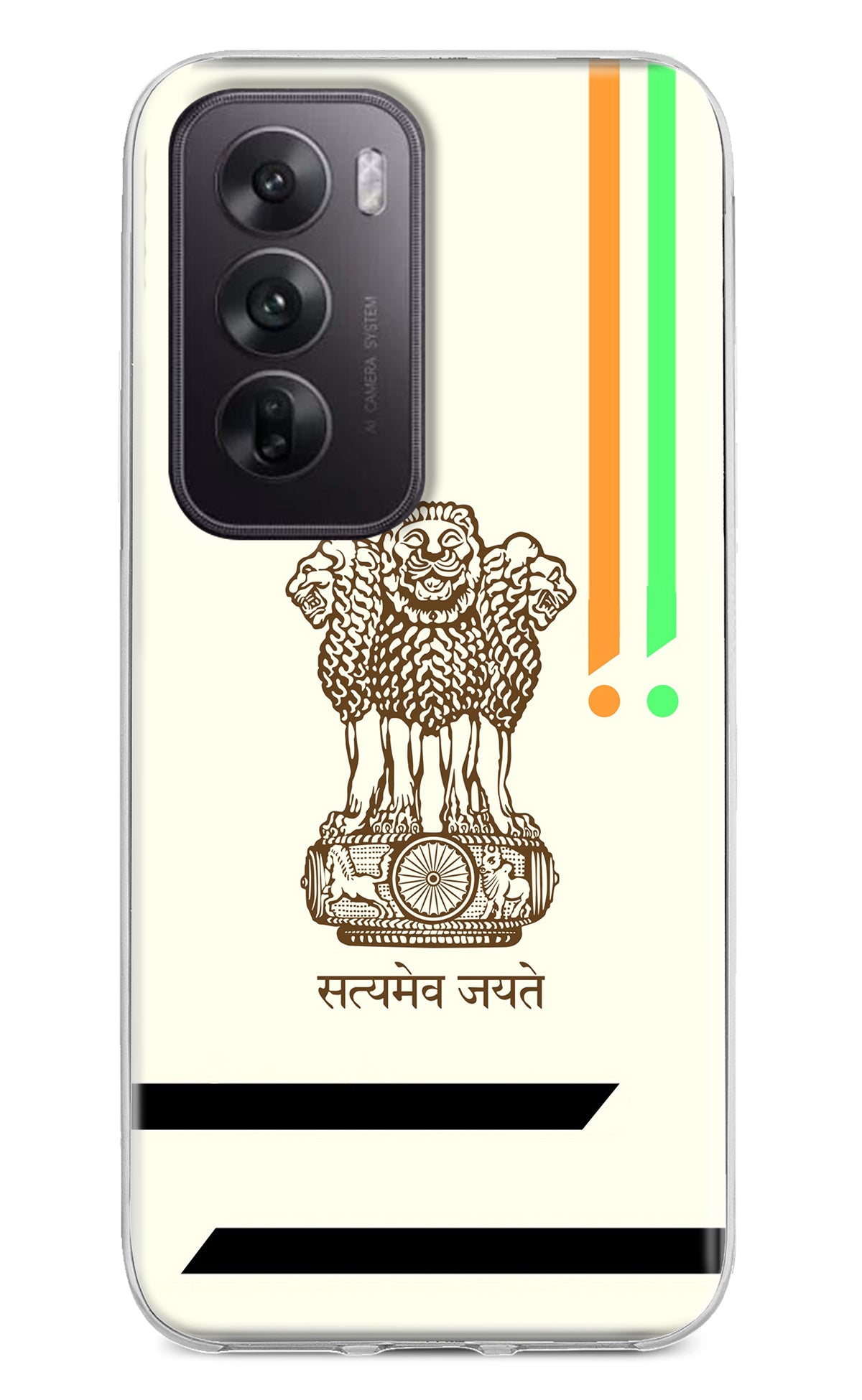 Satyamev Jayate Brown Logo Oppo Reno12 5G Back Cover