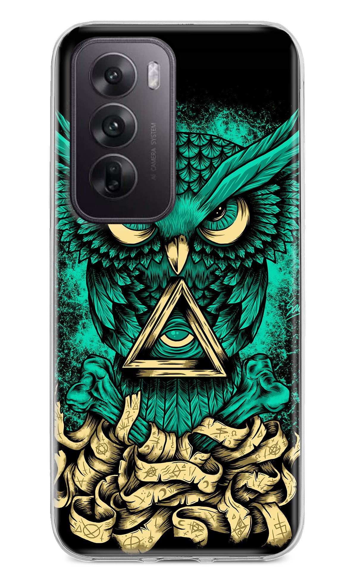 Green Owl Oppo Reno12 5G Back Cover