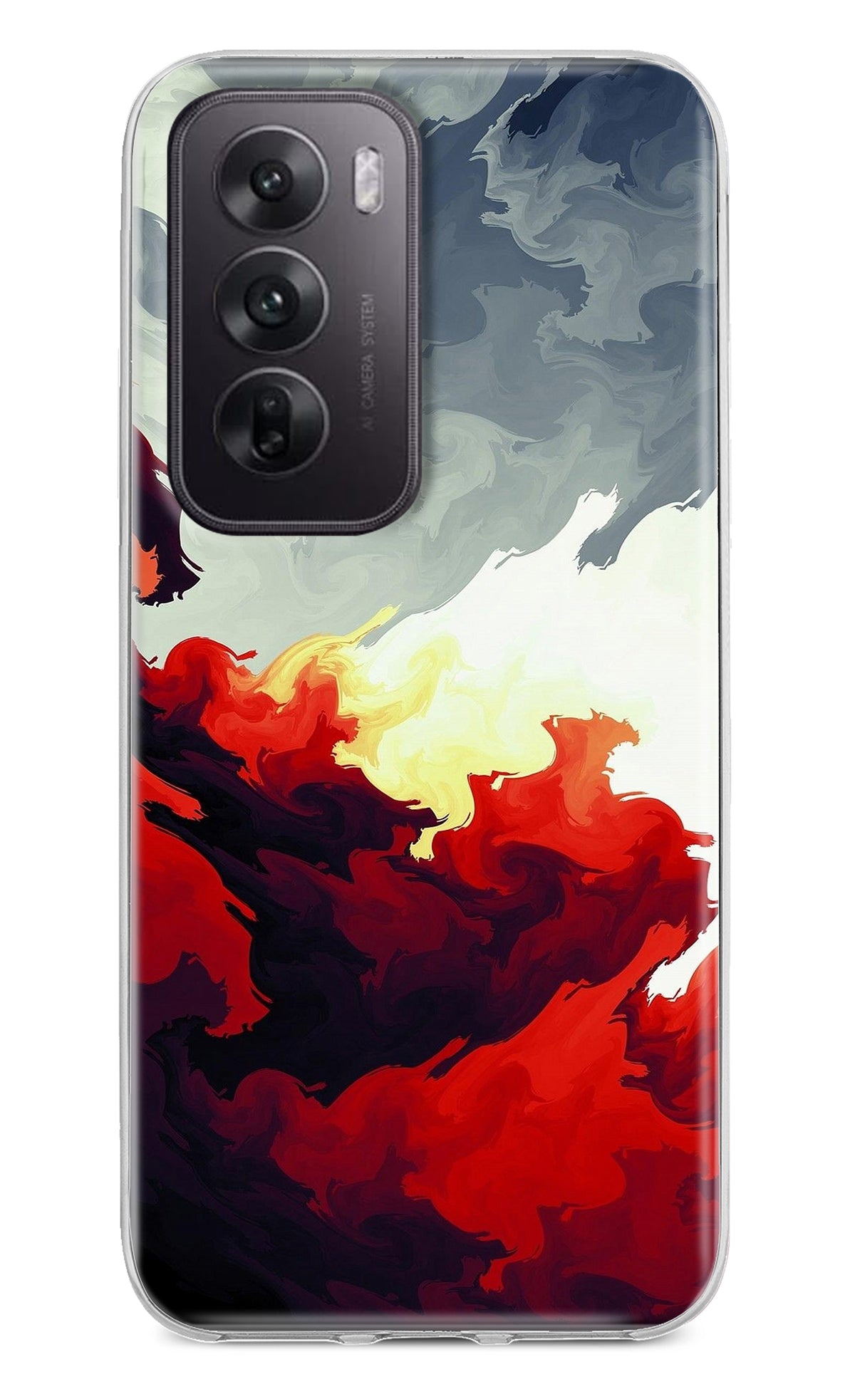 Fire Cloud Oppo Reno12 5G Back Cover