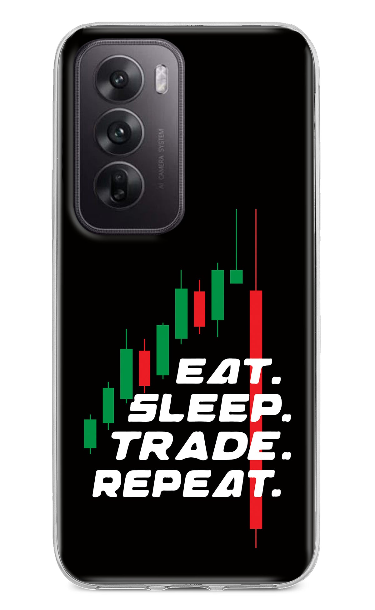 Eat Sleep Trade Repeat Oppo Reno12 5G Back Cover