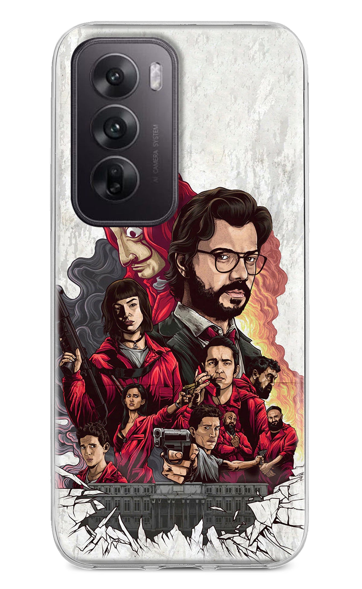 Money Heist Artwork Oppo Reno12 5G Back Cover